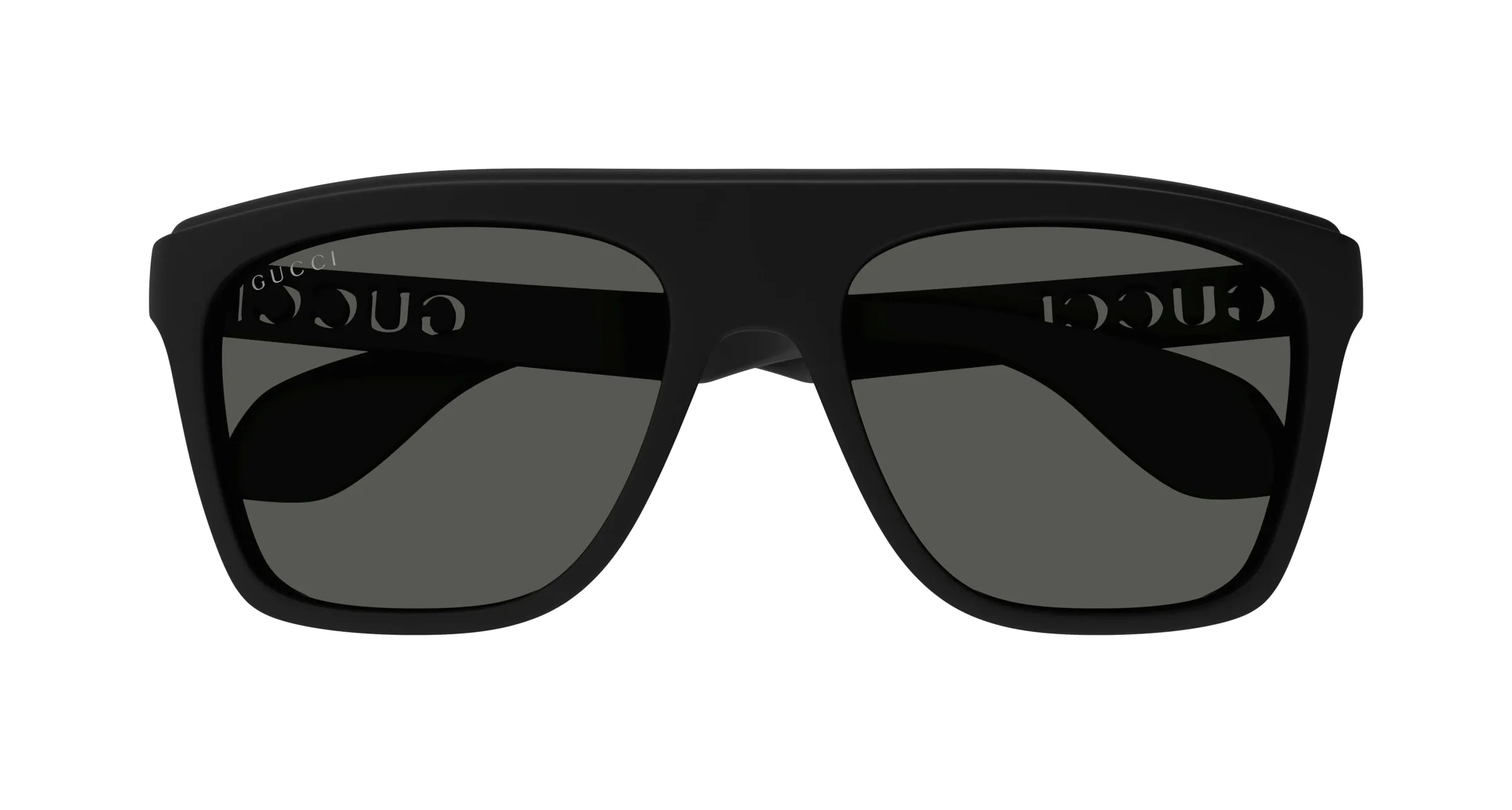 Gucci GG1570S 001 Occhiali da sole Iniettato Nero Grigio Squadrata - immagine 2