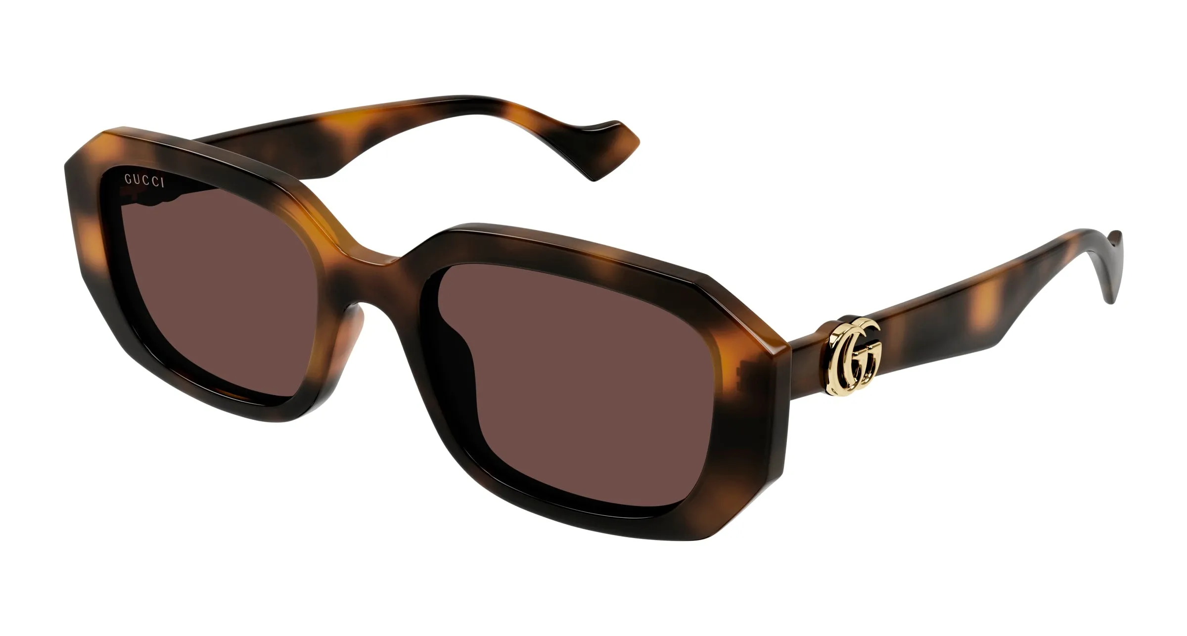Gucci GG1535S 002 Occhiali da sole Iniettato Havana Marrone Squadrata - immagine 1