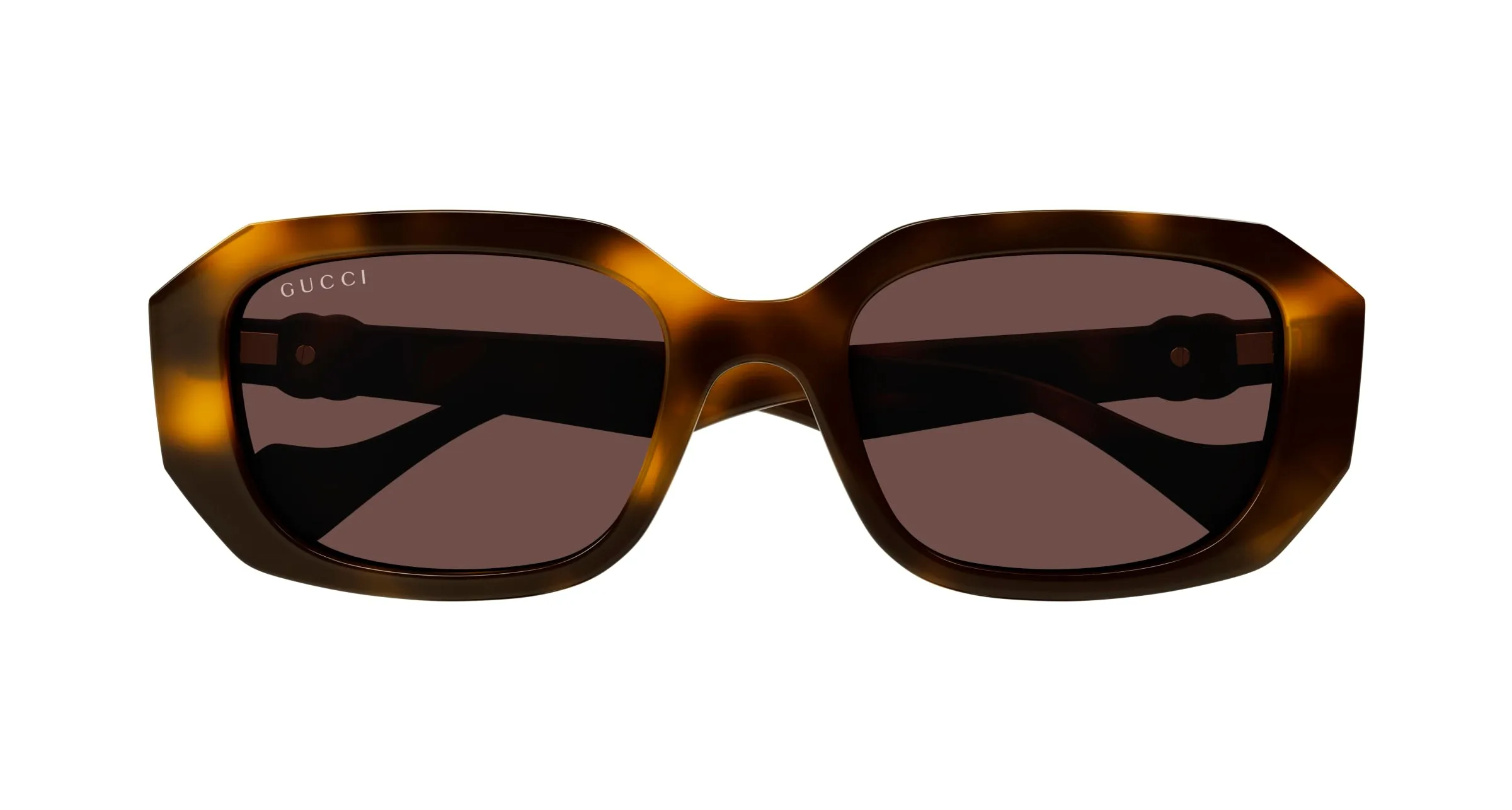 Gucci GG1535S 002 Occhiali da sole Iniettato Havana Marrone Squadrata - immagine 2
