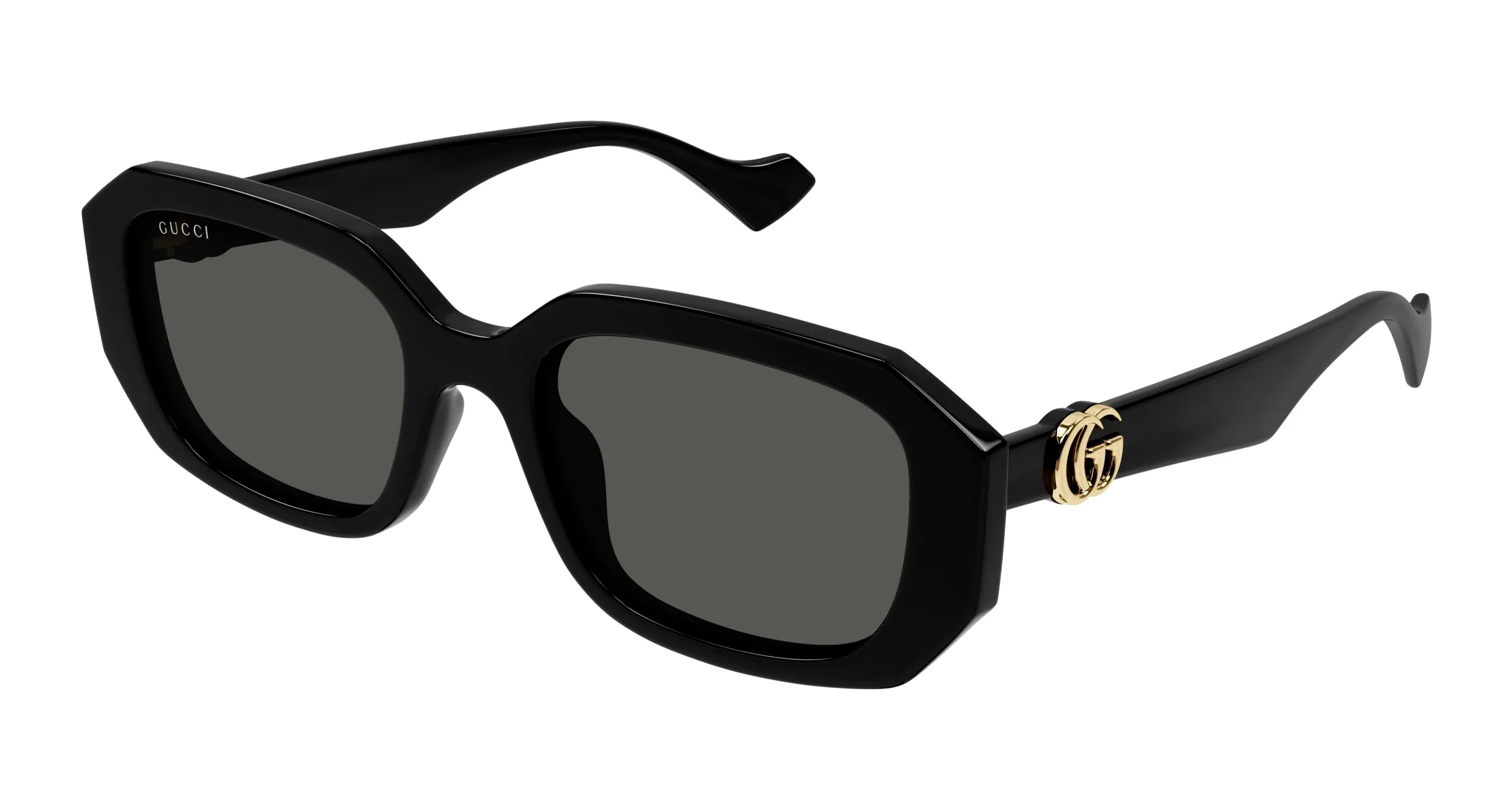 Gucci GG1535S 001 Occhiali da sole Iniettato Nero Grigio Squadrata - immagine 1