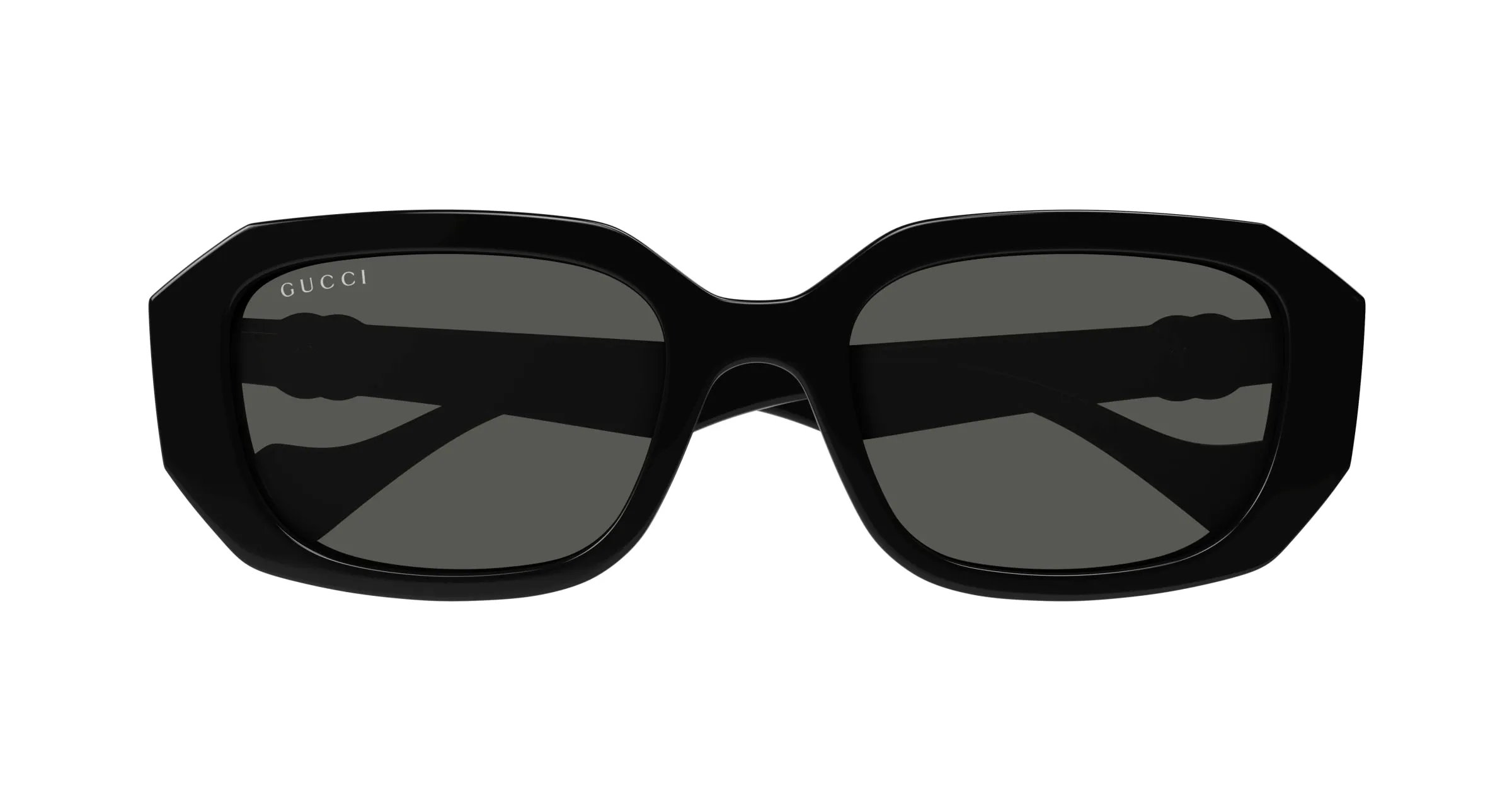 Gucci GG1535S 001 Occhiali da sole Iniettato Nero Grigio Squadrata - immagine 2