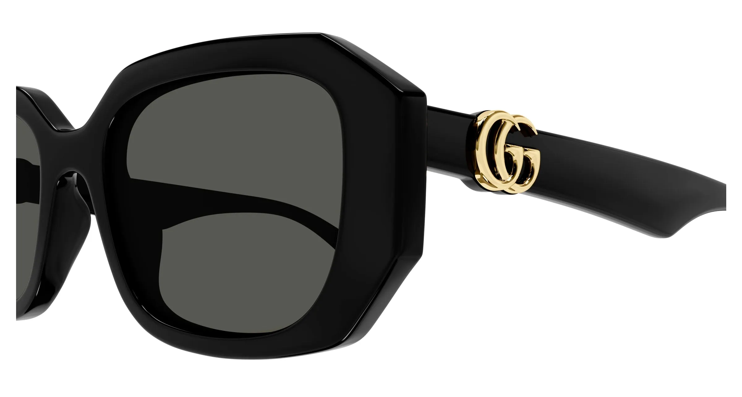 Gucci GG1535S 001 Occhiali da sole Iniettato Nero Grigio Squadrata - immagine 3