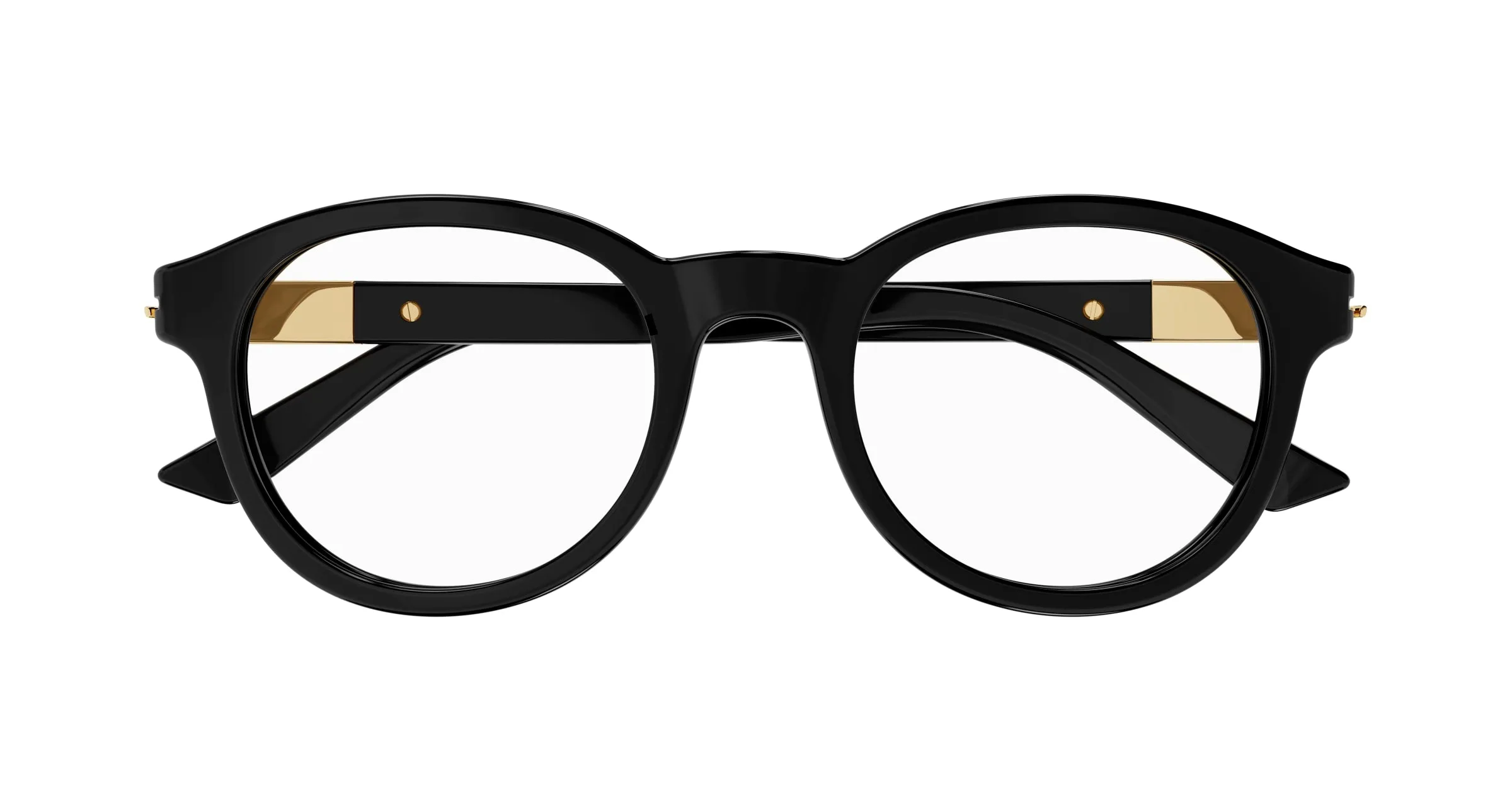 Gucci GG1503O 001 Montature da vista Acetato Nero Trasparente Rotonda - immagine 2