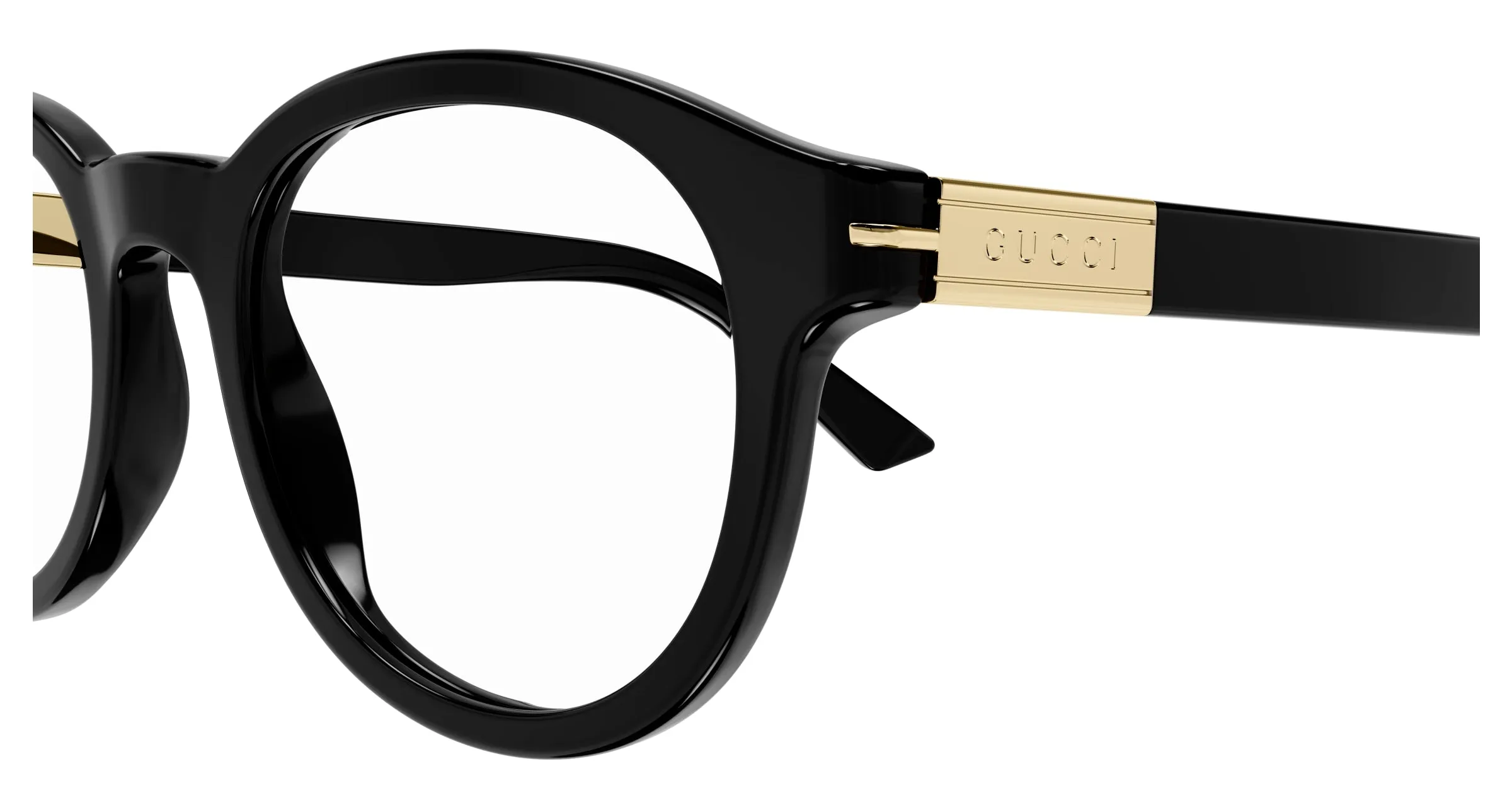 Gucci GG1503O 001 Montature da vista Acetato Nero Trasparente Rotonda - immagine 3