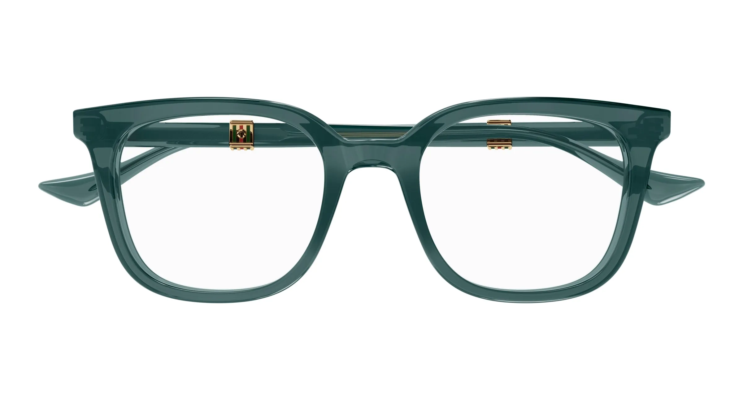 Gucci GG1497O 007 Montature da vista Acetato Verde Trasparente Squadrata - immagine 2