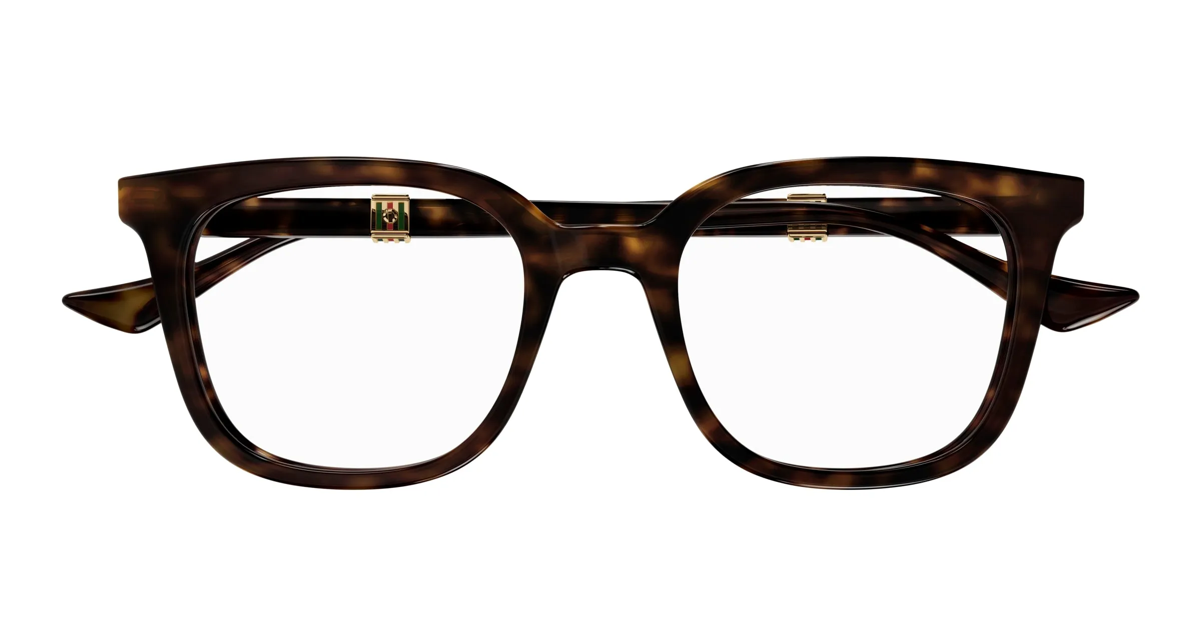 Gucci GG1497O 006 Montature da vista Acetato Havana Trasparente Squadrata - immagine 2