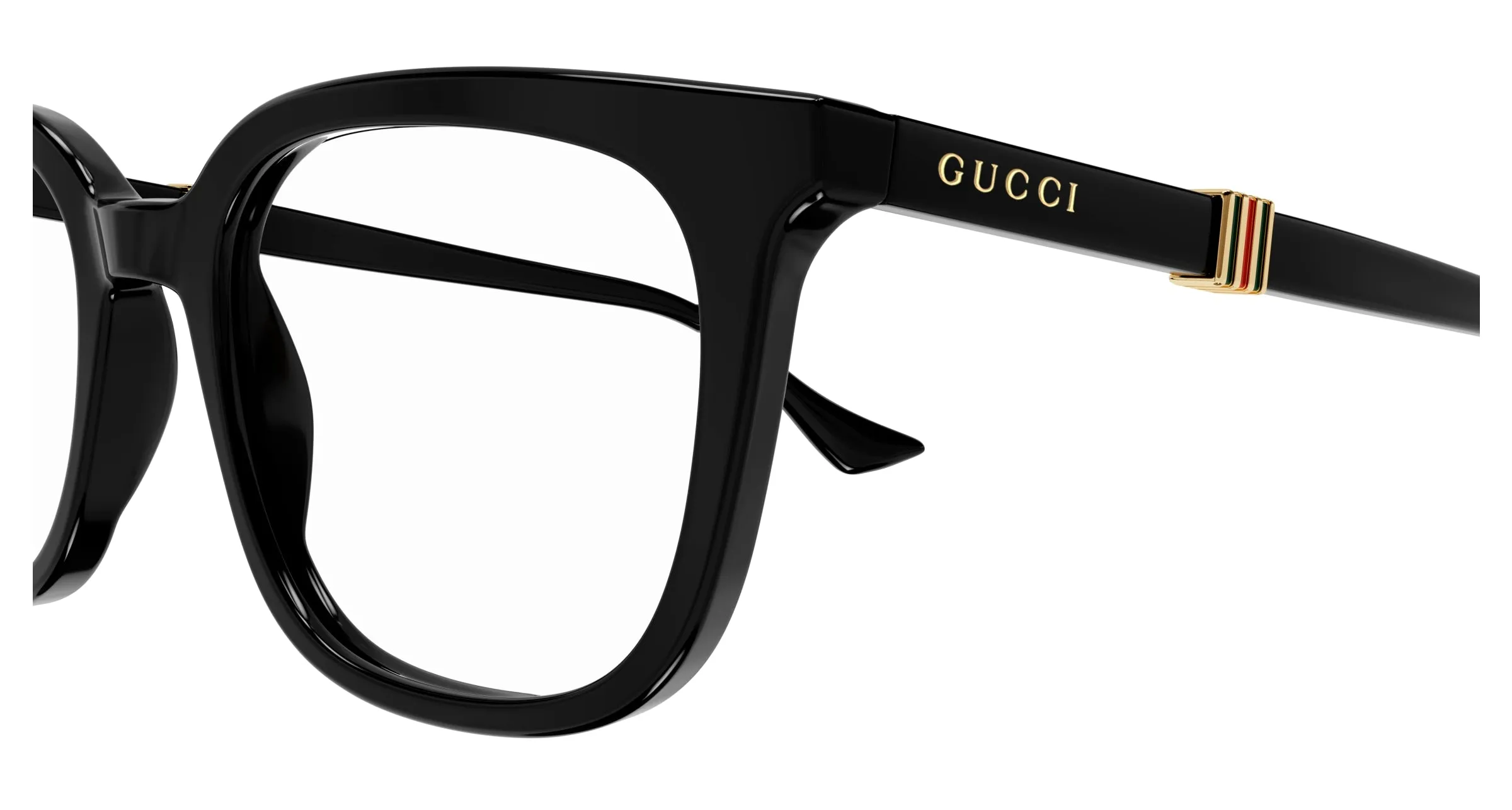 Gucci GG1497O 005 Montature da vista Acetato Nero Trasparente Squadrata - immagine 3