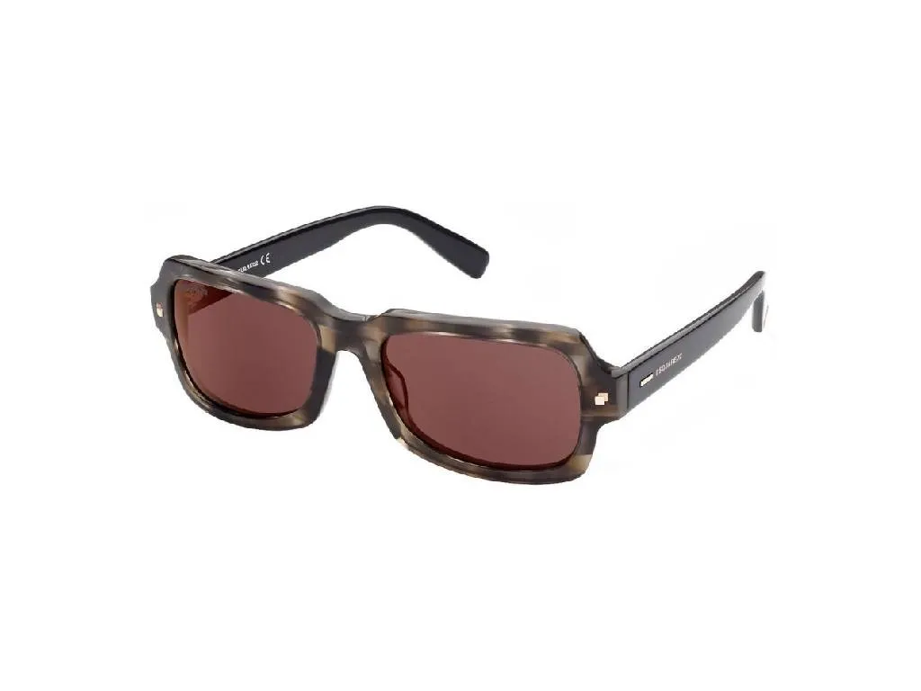 Dsquared2 DQ0373 50C Occhiali da sole outlet Acetato Havana Rosso Squadrata Normale - immagine 1