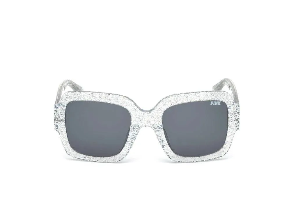 Victoria's Secret Donna PK0010 21A Occhiali da sole outlet Acetato Trasparente Grigio Squadrata Normale - immagine 2