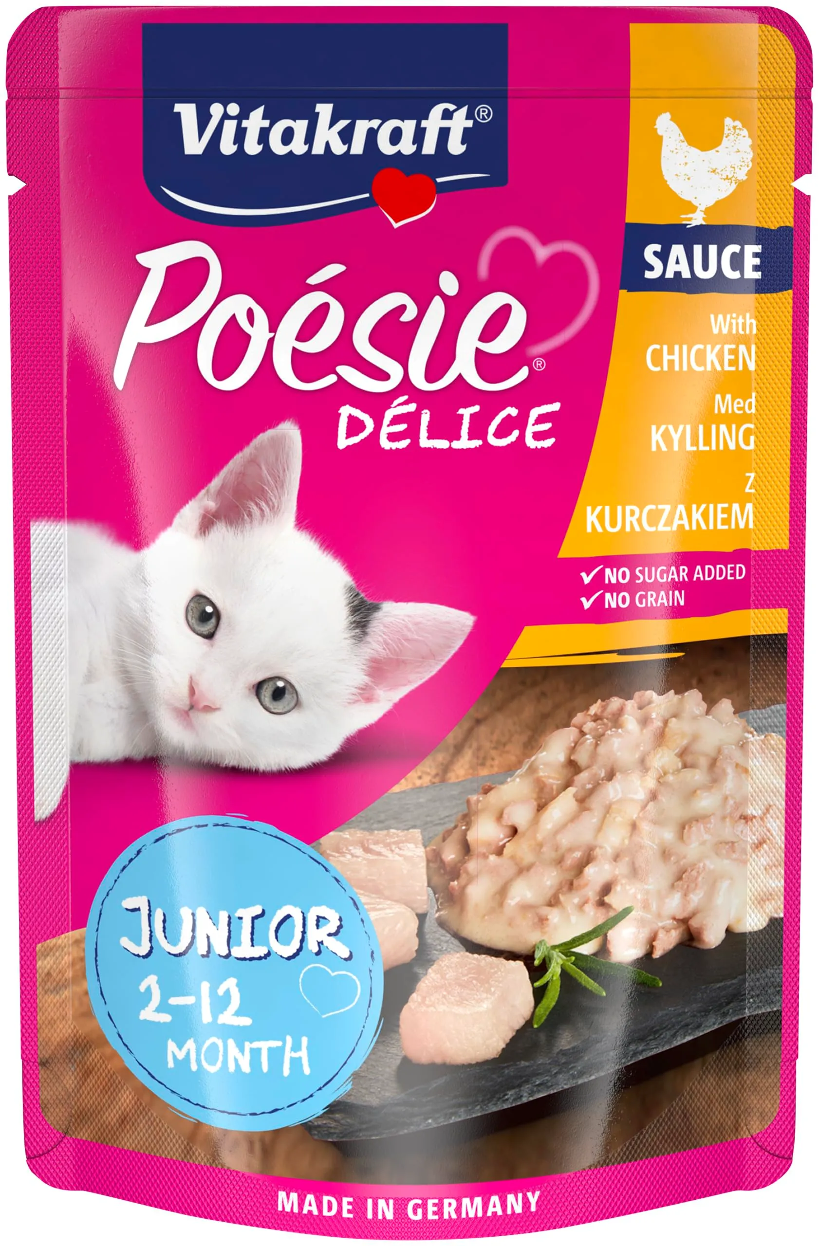 Vitakraft Poésie Deli Sauce Junior - Cibo Umido per Gattini, Confezione da 23 pacchettini (23 x 85 g) - immagine 2