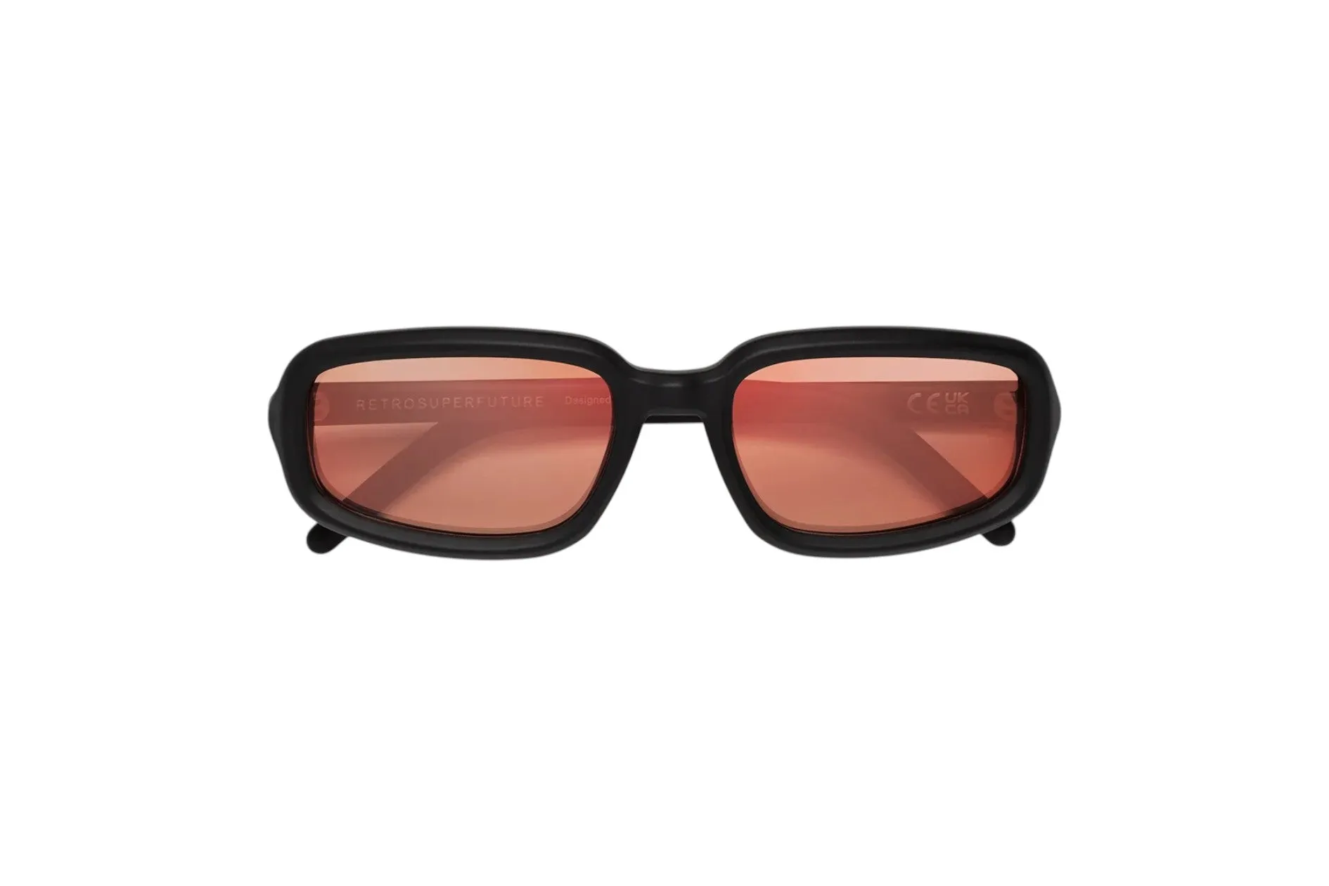 Retrosuperfuture TQ9 TROLL BLACK MATTE Occhiali da sole Acetato Nero Rosa Squadrata Normale - immagine 2