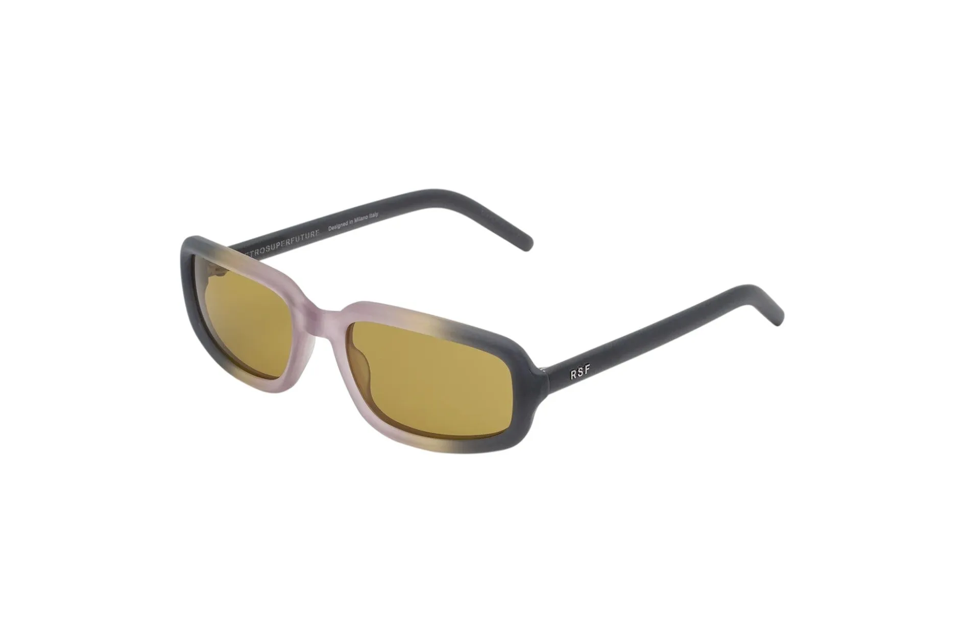 Retrosuperfuture GW9 TROLL SIDE FADE Occhiali da sole Acetato Grigio Marrone Squadrata Normale - immagine 1