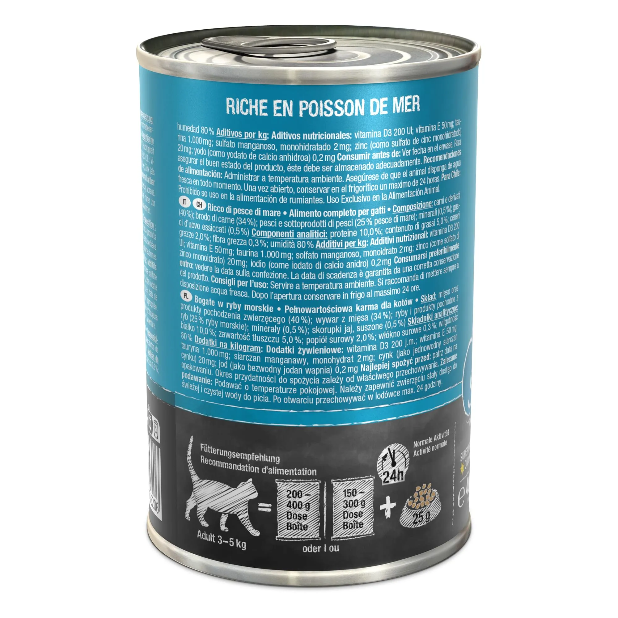 Leonardo Cibo umido [6x400g Ricco di pesce di mare] | Cibo umido senza cereali per gatti | Alimento completo umido in lattina - immagine 3
