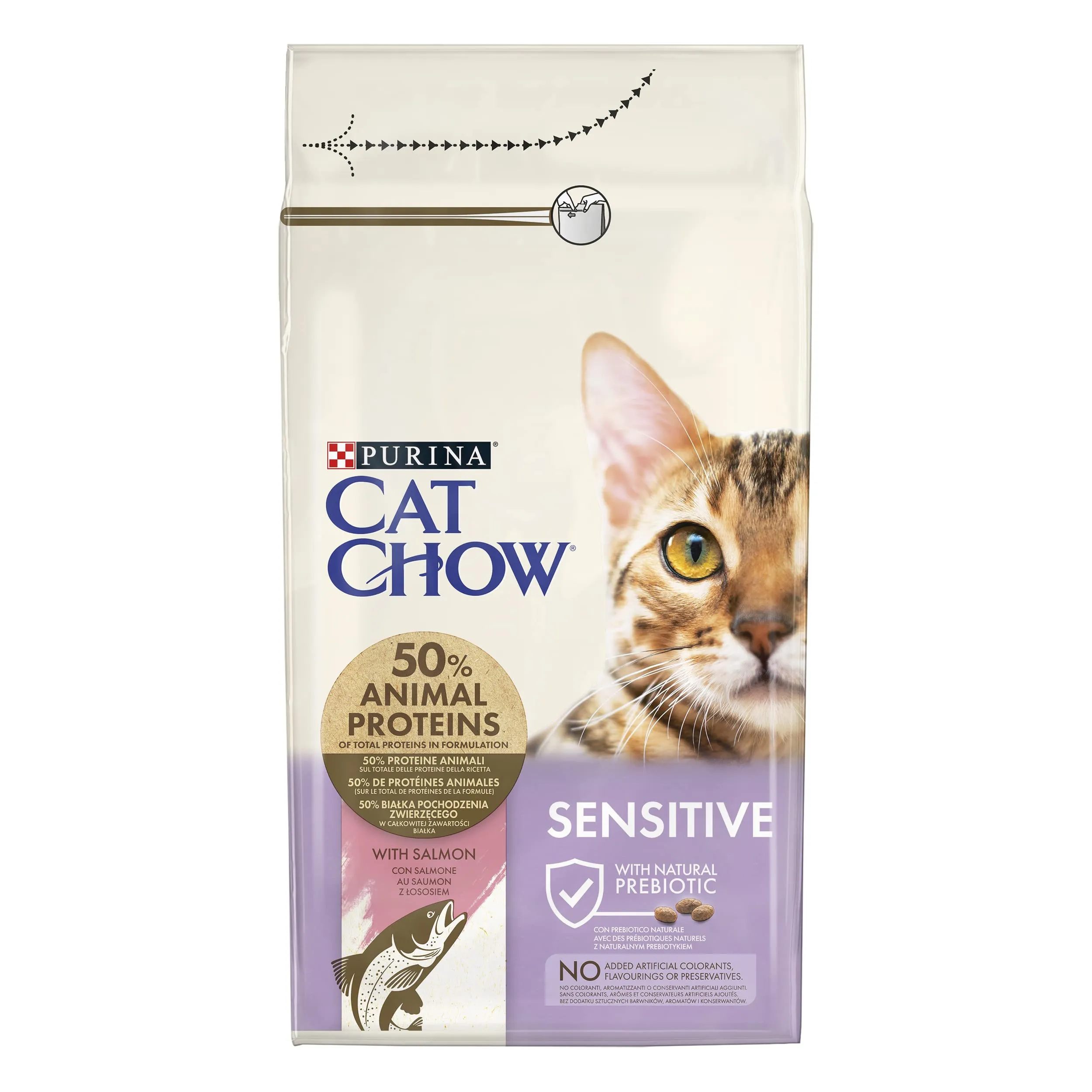 PURINA CAT CHOW Sensitive Crocchette per Gatti Adulti con Pollo 6 Sacchi da 1.5kg - immagine 2
