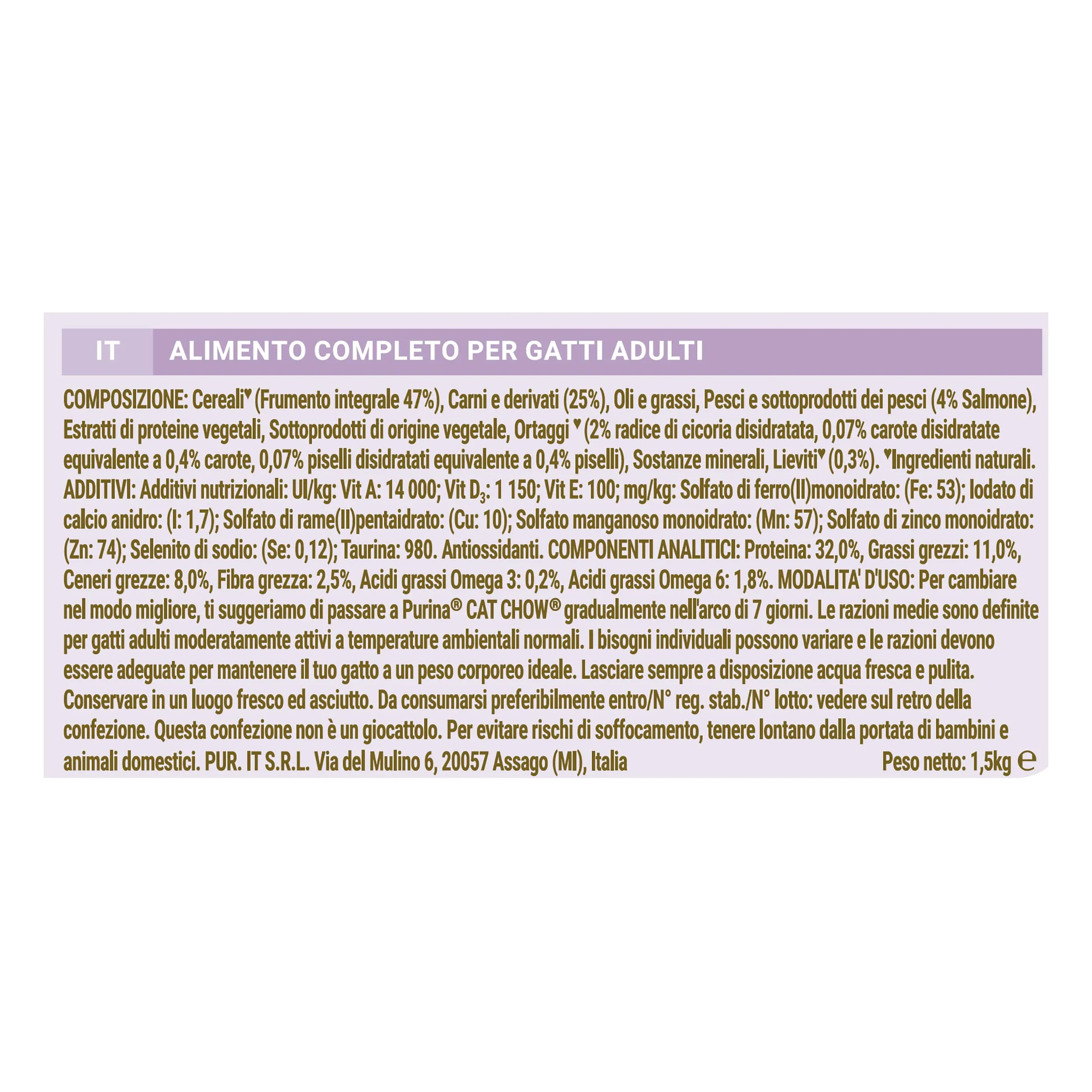 PURINA CAT CHOW Sensitive Crocchette per Gatti Adulti con Pollo 6 Sacchi da 1.5kg - immagine 5