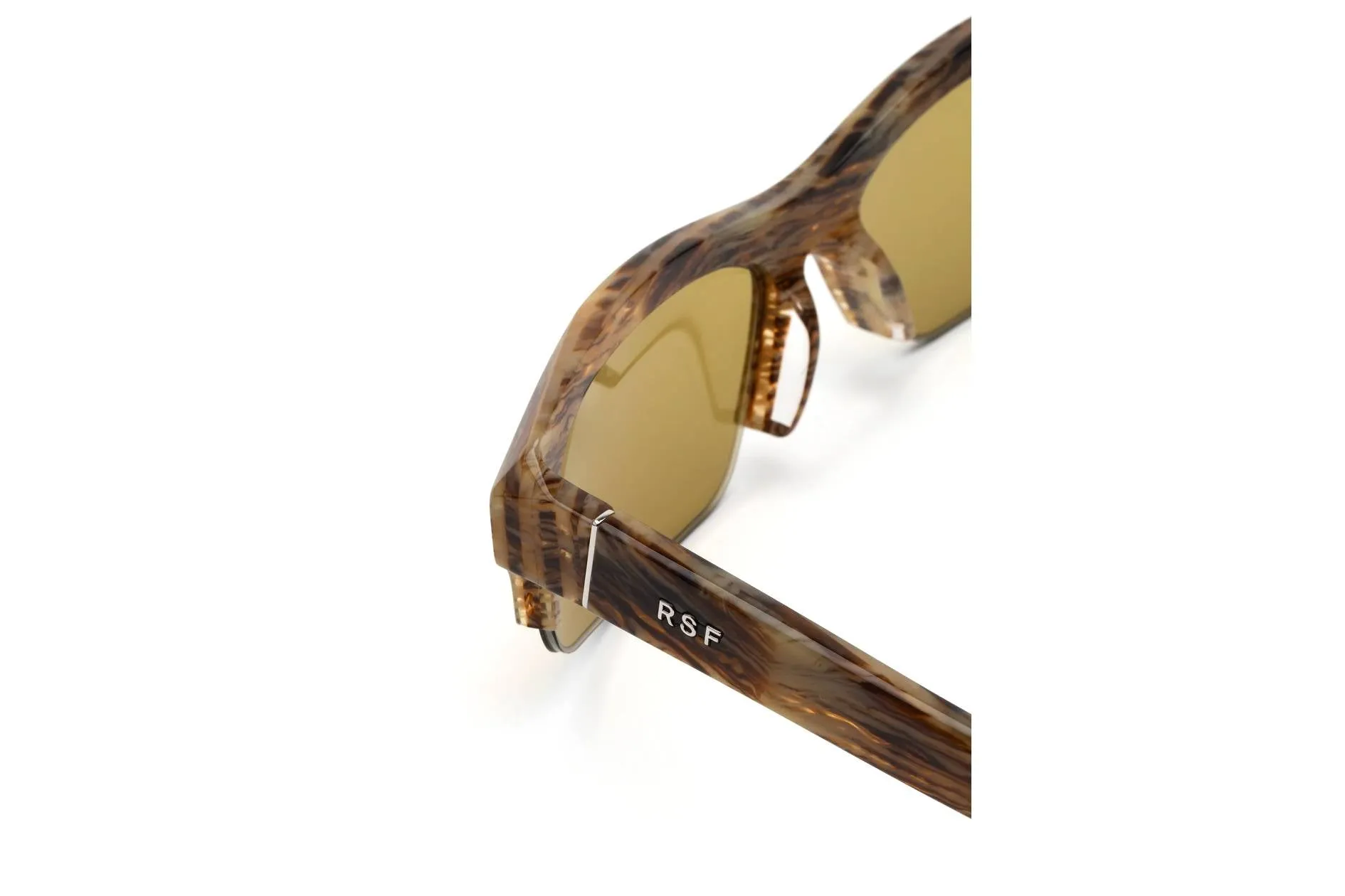 Retrosuperfuture UMQ SCATTO GRAFFIATO Occhiali da sole Acetato Marrone Giallo Geometrica Normale - immagine 3