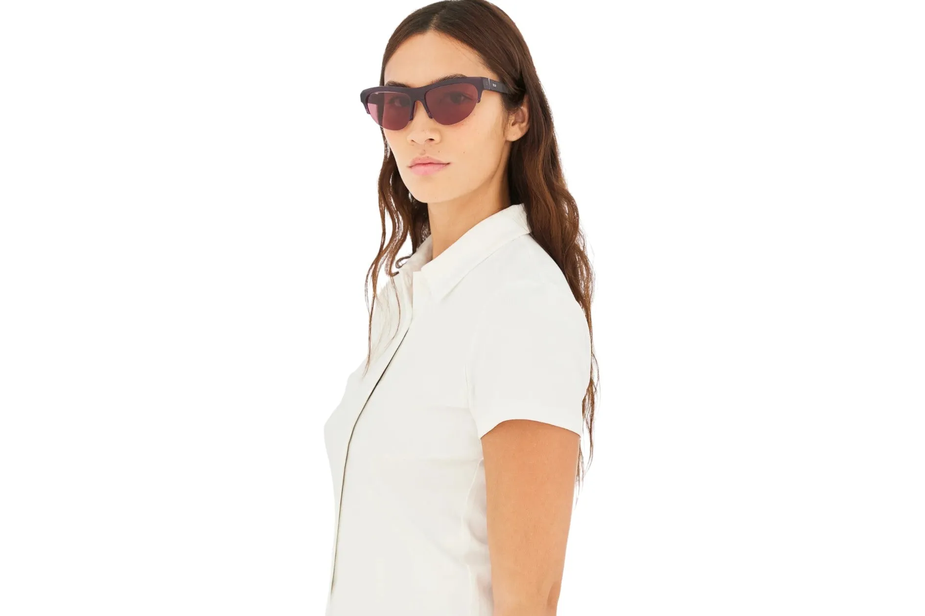 Retrosuperfuture RYV ORA MELANZANA Occhiali da sole Acetato Viola Viola Cat Eye Normale - immagine 4