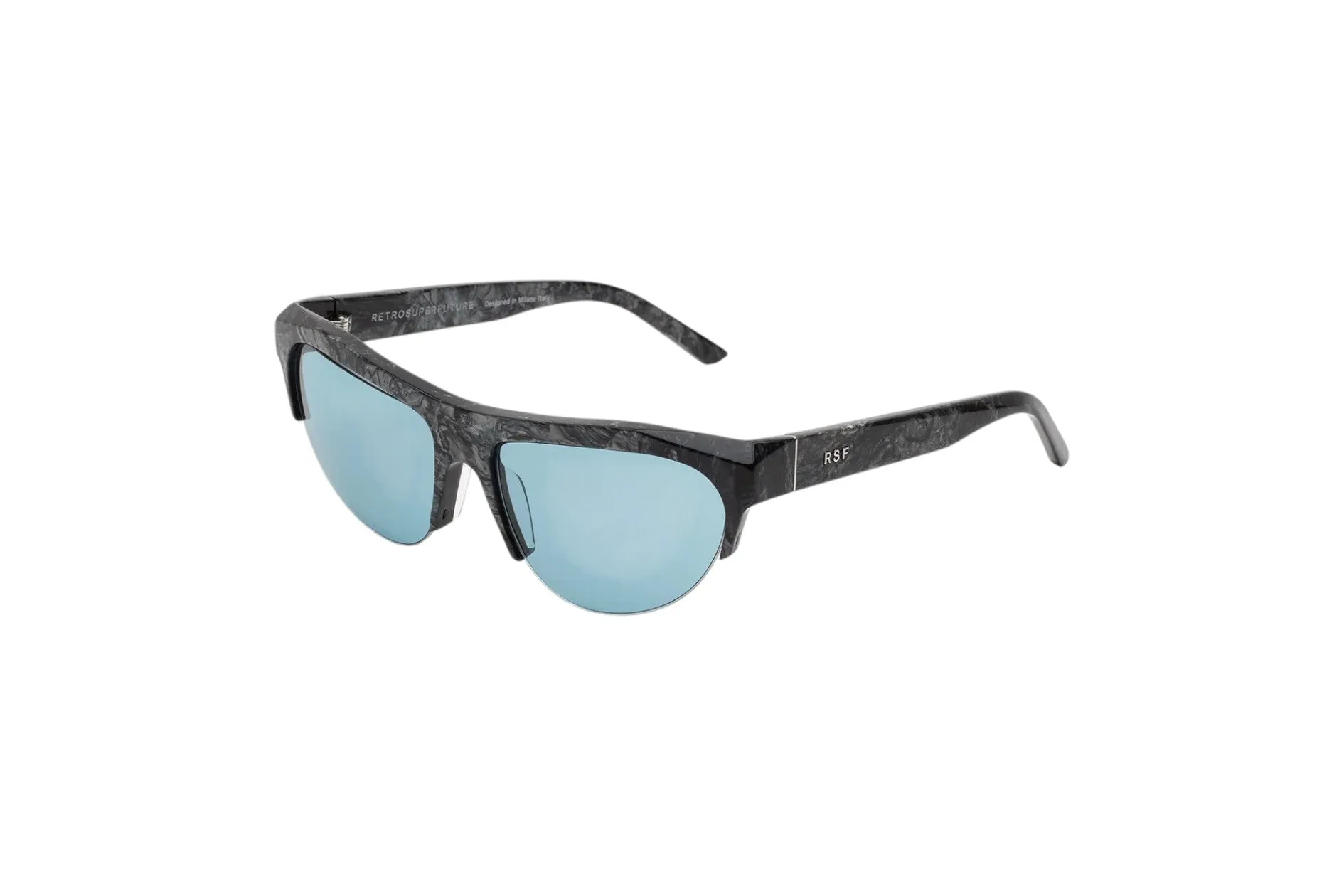 Retrosuperfuture XRC ORA GRANITO Occhiali da sole Acetato Grigio Blu Cat Eye Normale - immagine 1