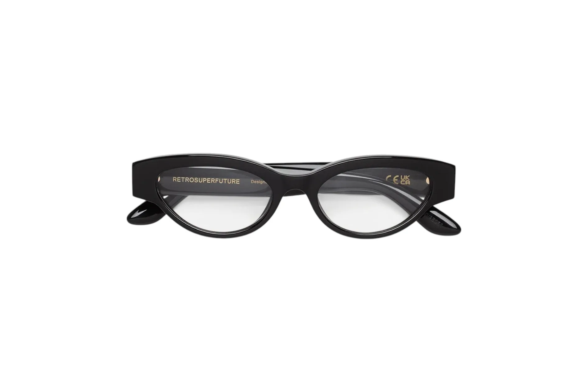 Retrosuperfuture ISE NUMERO 147 NERO Montature da vista Acetato Nero Cat Eye - immagine 2