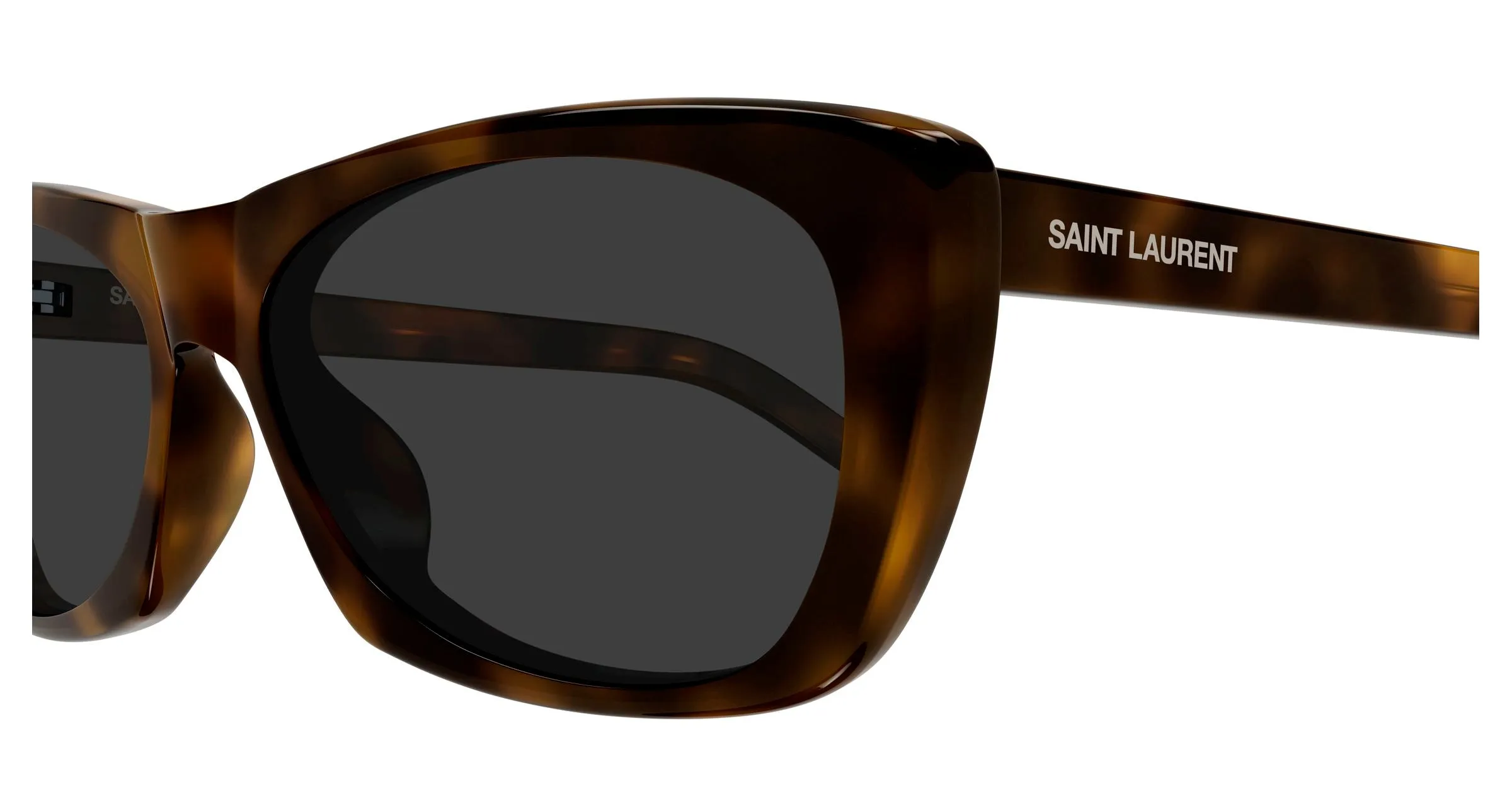 SAINT LAURENT SL 613 007 Occhiali da sole Acetato Havana Grigio Cat Eye - immagine 3
