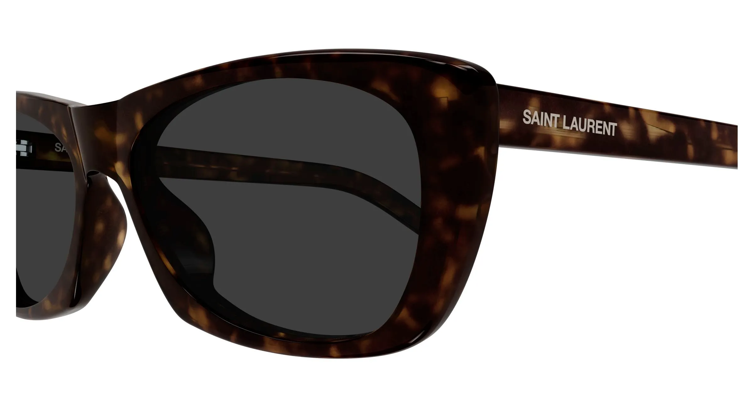 SAINT LAURENT SL 613 006 Occhiali da sole Acetato Havana Grigio Cat Eye - immagine 3