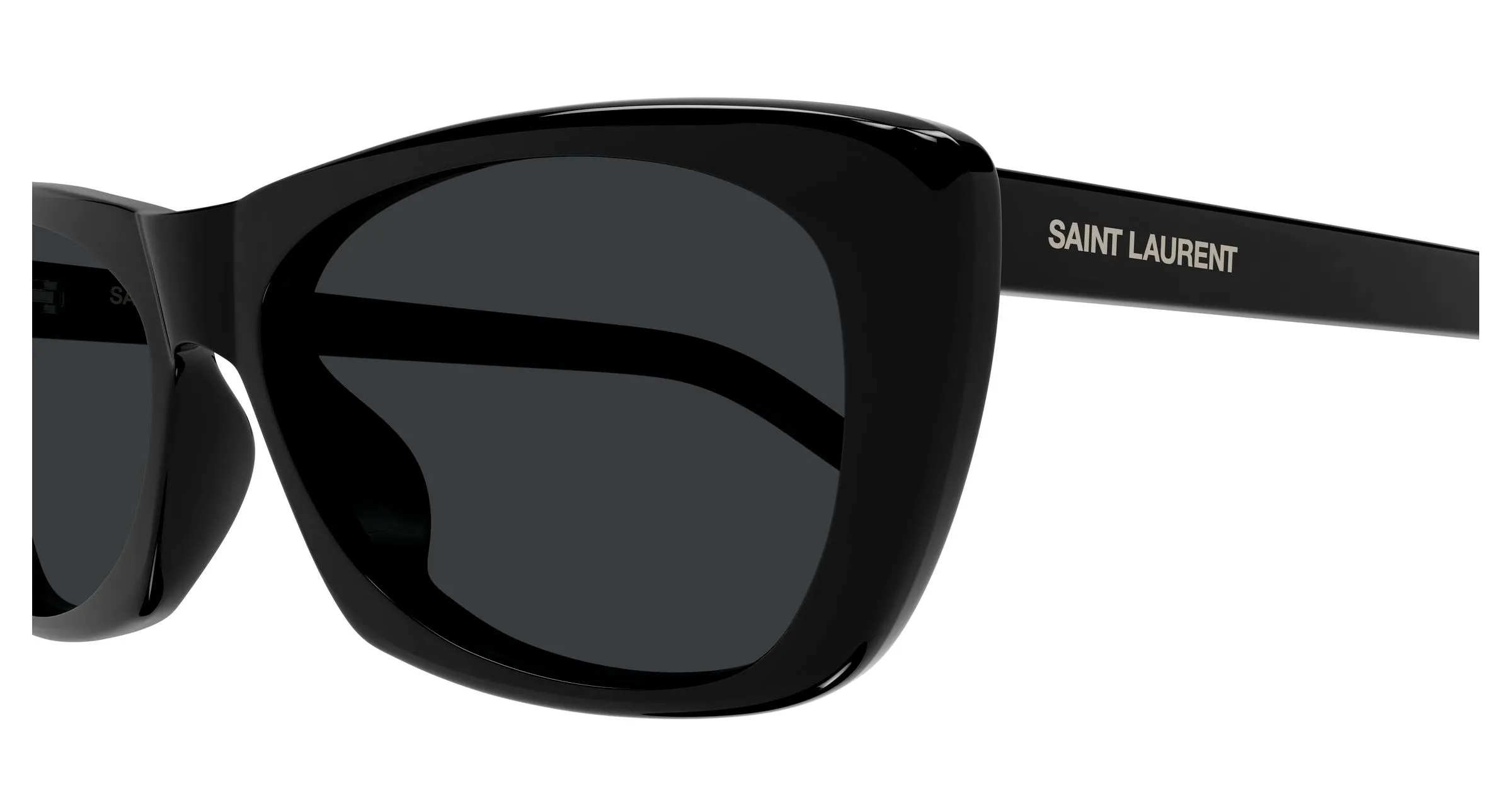 SAINT LAURENT SL 613 005 Occhiali da sole Acetato Nero Nero Cat Eye - immagine 3