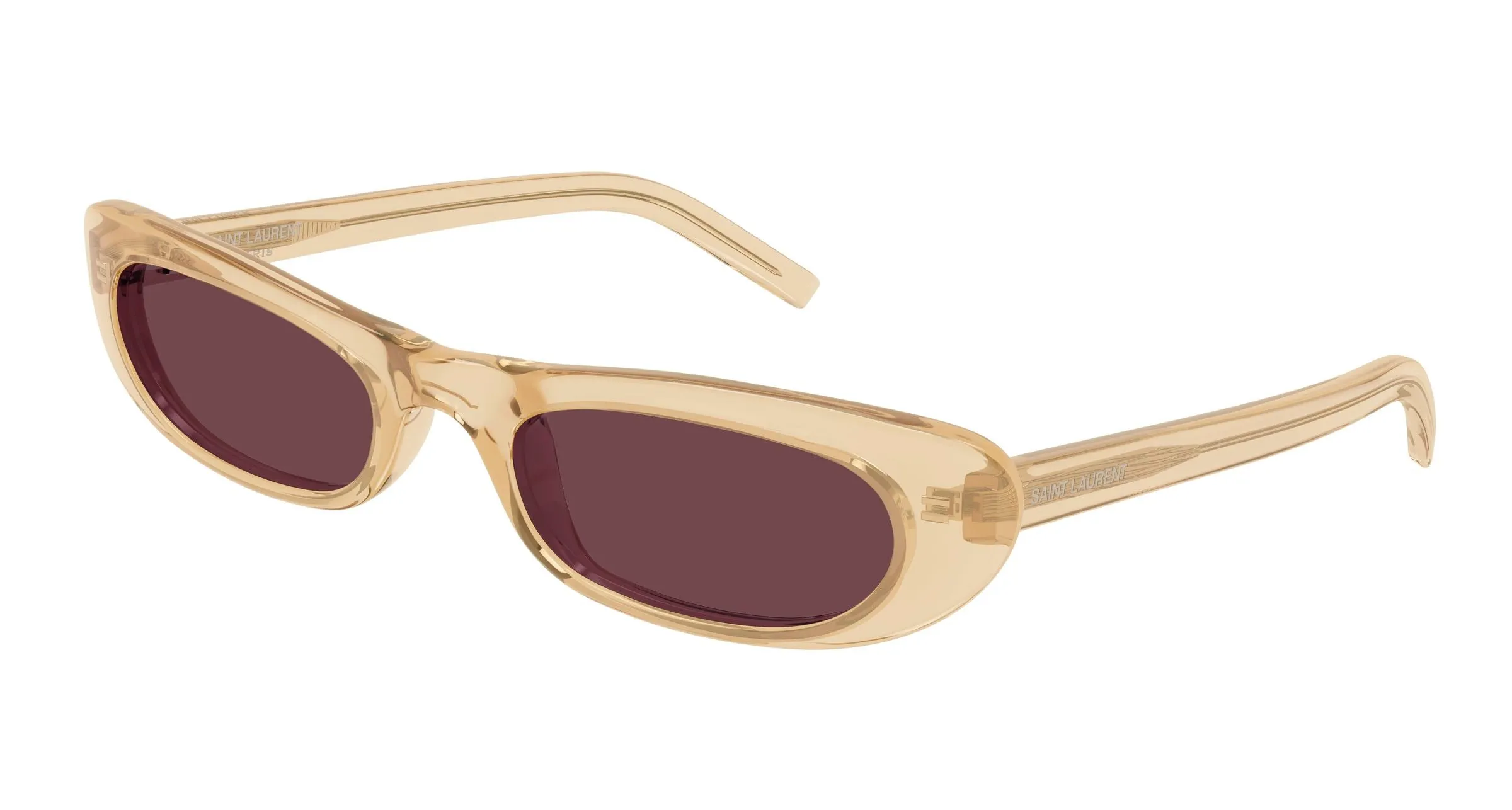 SAINT LAURENT SL 557 SHADE 007 Occhiali da sole Acetato Giallo Viola Rotonda - immagine 1