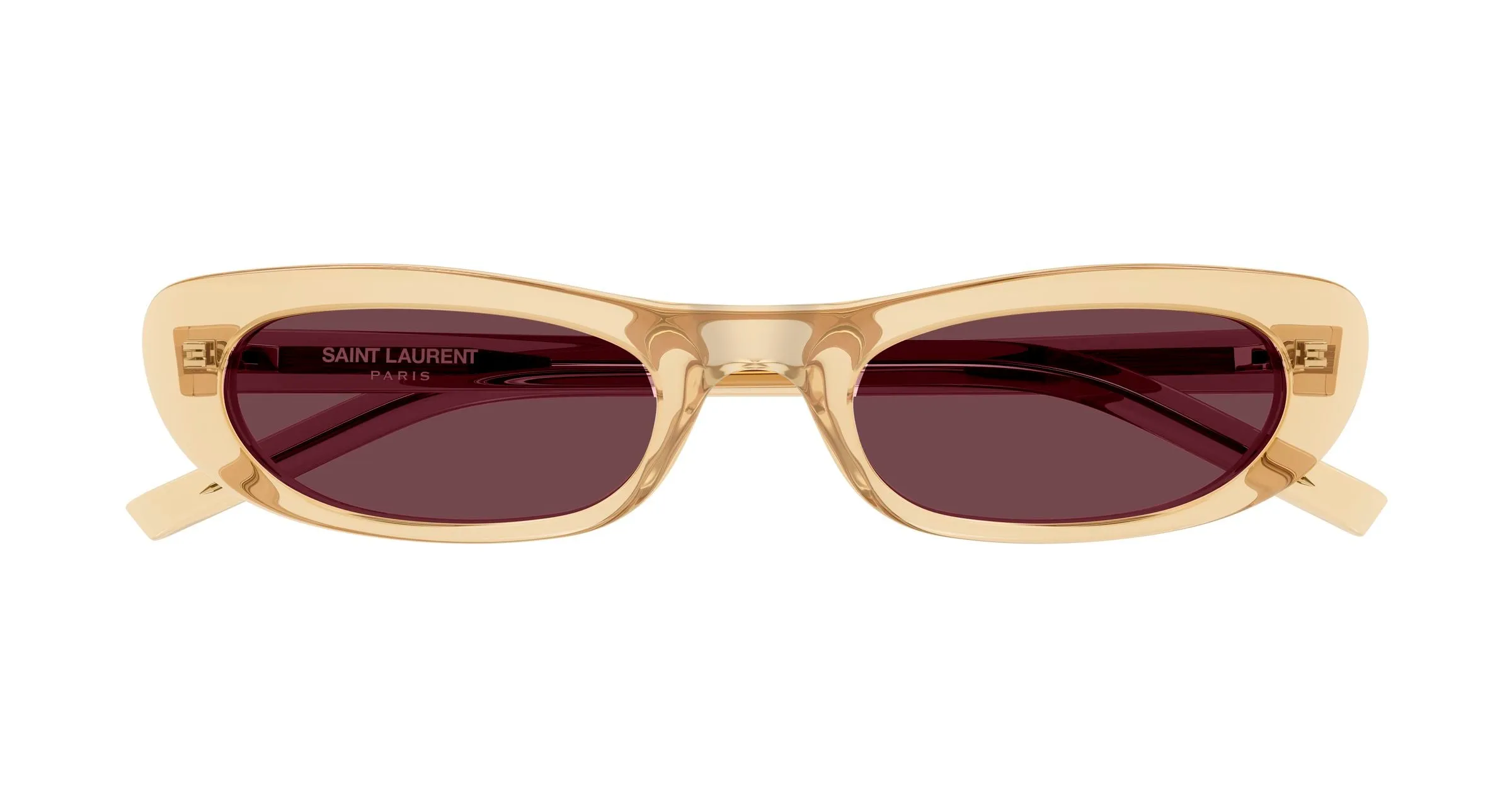 SAINT LAURENT SL 557 SHADE 007 Occhiali da sole Acetato Giallo Viola Rotonda - immagine 2
