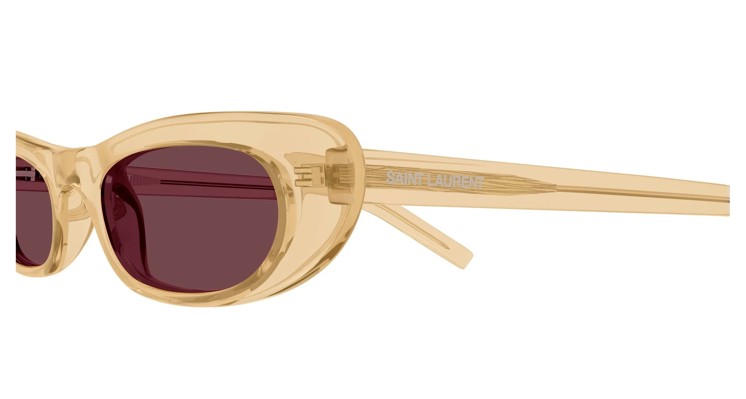 SAINT LAURENT SL 557 SHADE 007 Occhiali da sole Acetato Giallo Viola Rotonda - immagine 3