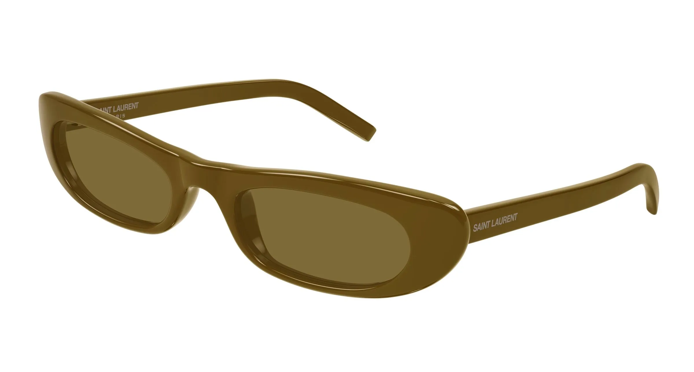 SAINT LAURENT SL 557 SHADE 006 Occhiali da sole Acetato Marrone Marrone Rotonda - immagine 1
