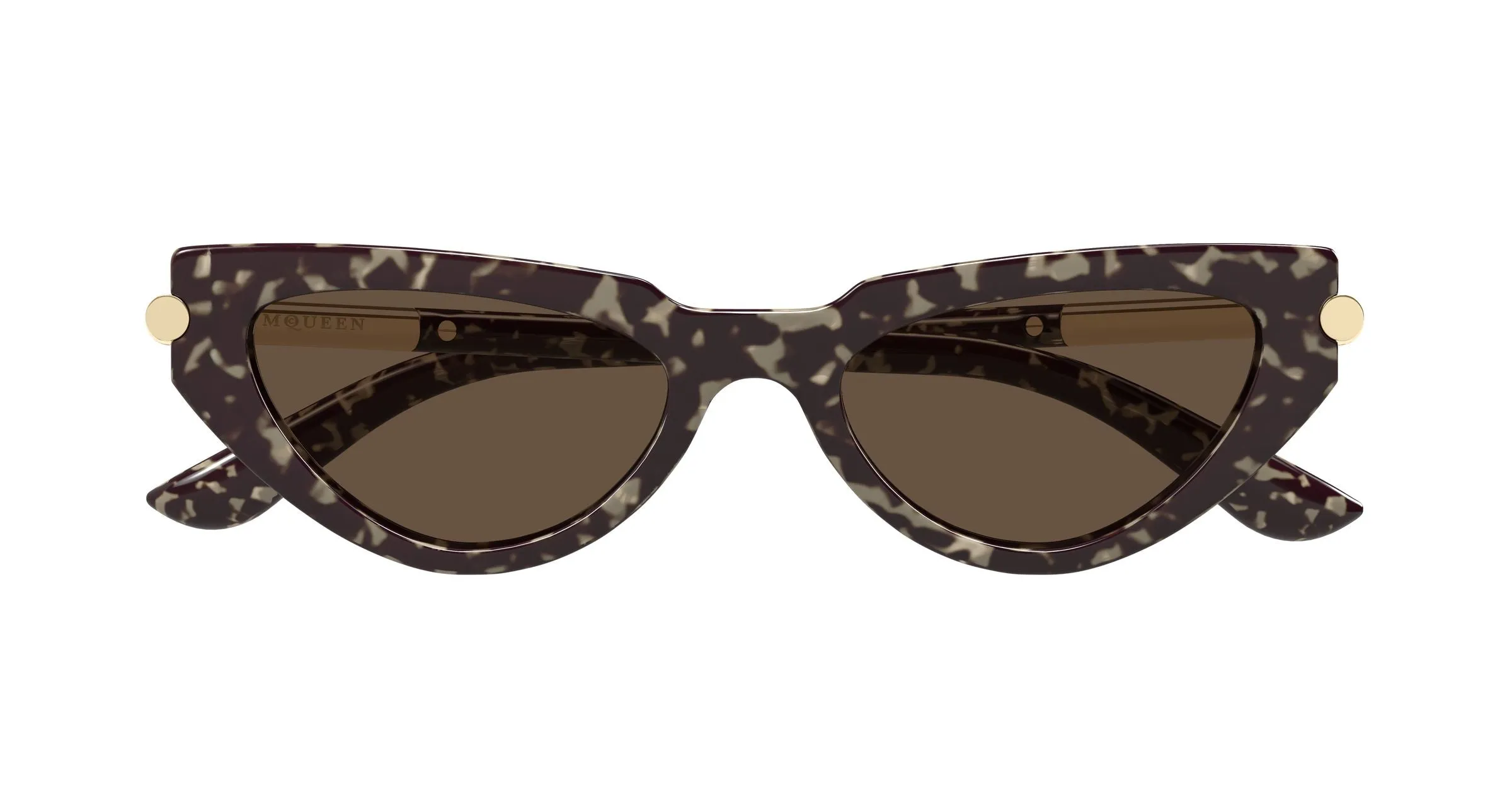 Alexander McQueen AM0520S 002 Occhiali da sole Acetato Havana Marrone Cat Eye - immagine 2