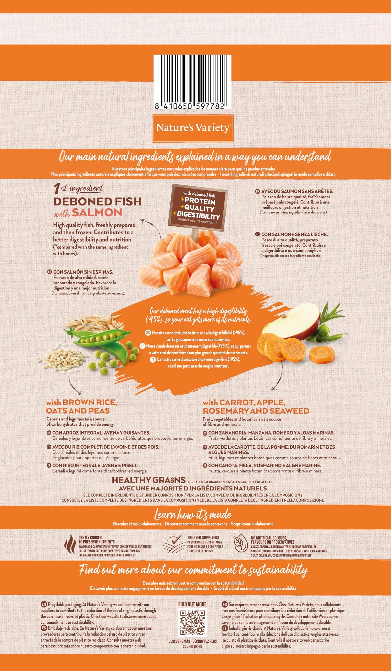 Nature's Variety Original Cibo per Gatti Sterilizzati con Salmone 7 kg - immagine 2