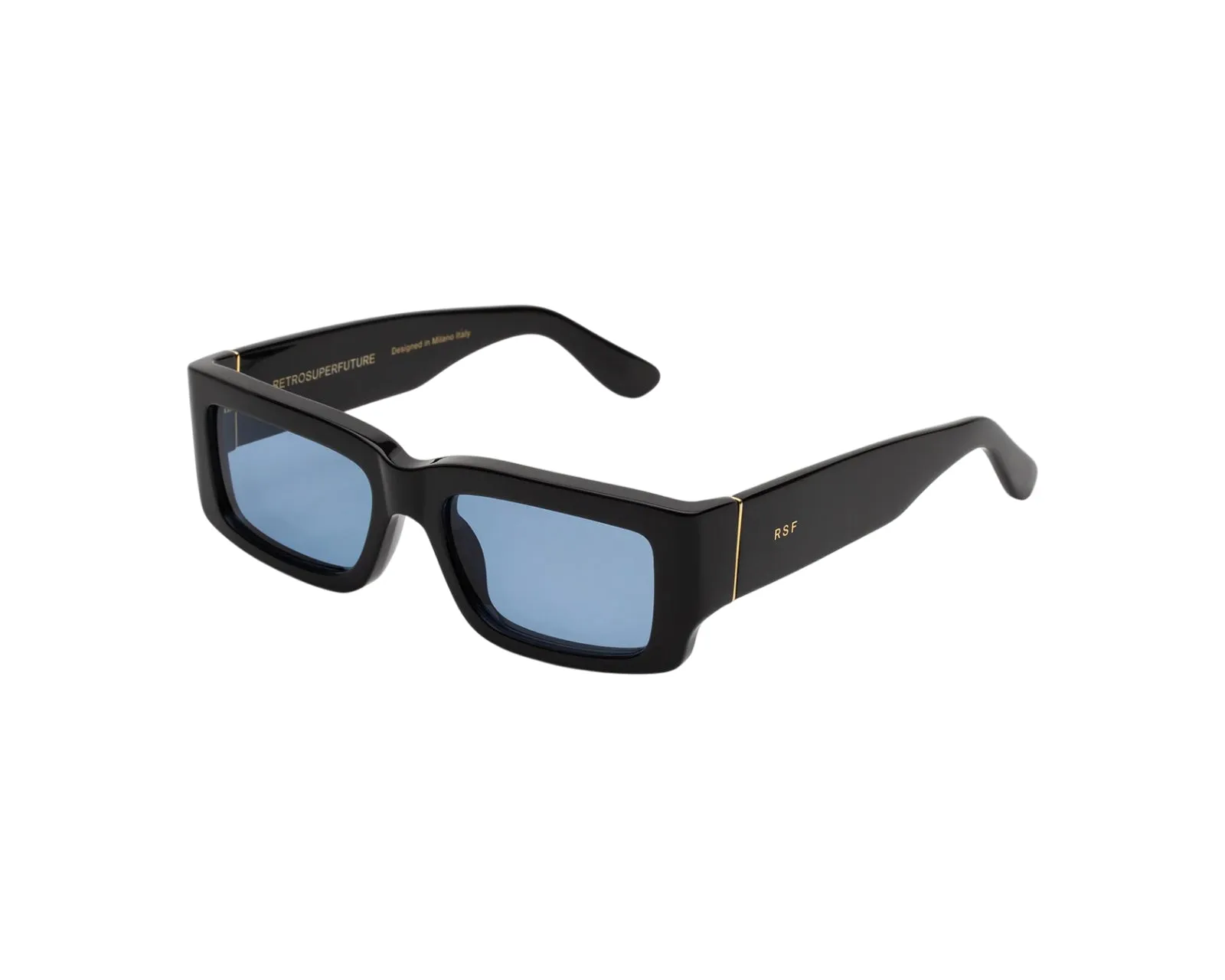 Retrosuperfuture ONS NOTTE AZURE Occhiali da sole Acetato Nero Blu Squadrata Normale - immagine 1