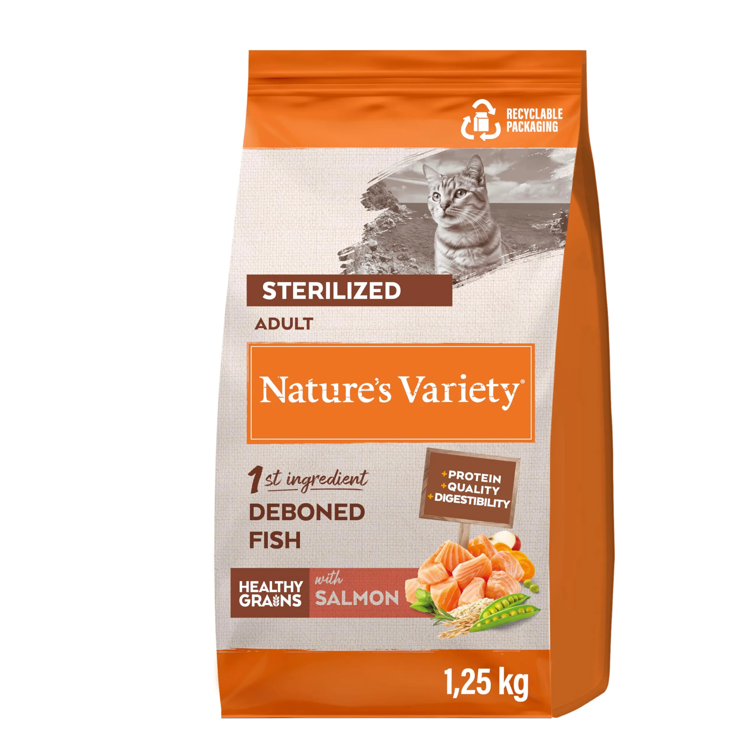 Nature's Variety Original Cibo per Gatti Sterilizzati con Salmone 1,25 kg - immagine 1