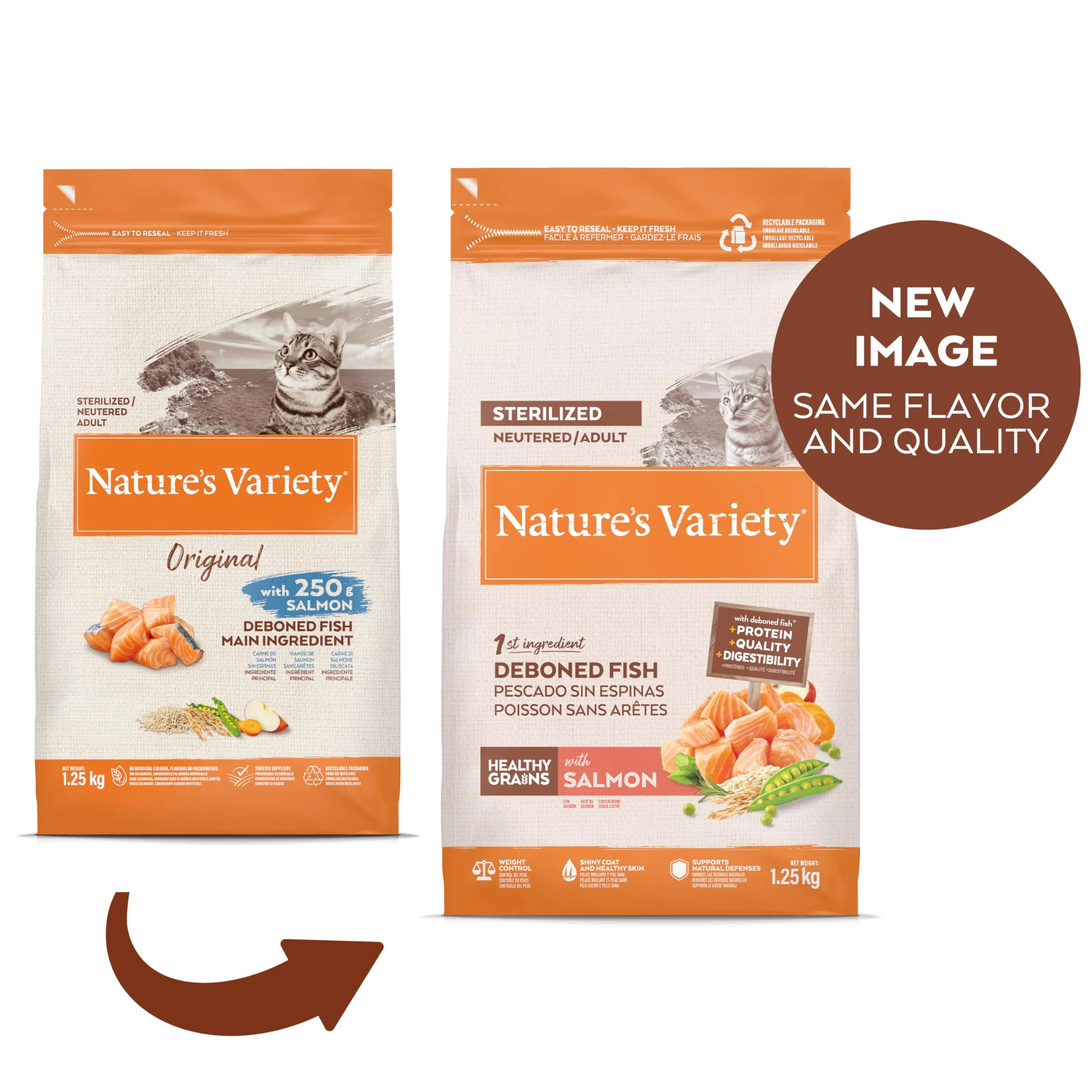 Nature's Variety Original Cibo per Gatti Sterilizzati con Salmone 1,25 kg - immagine 2