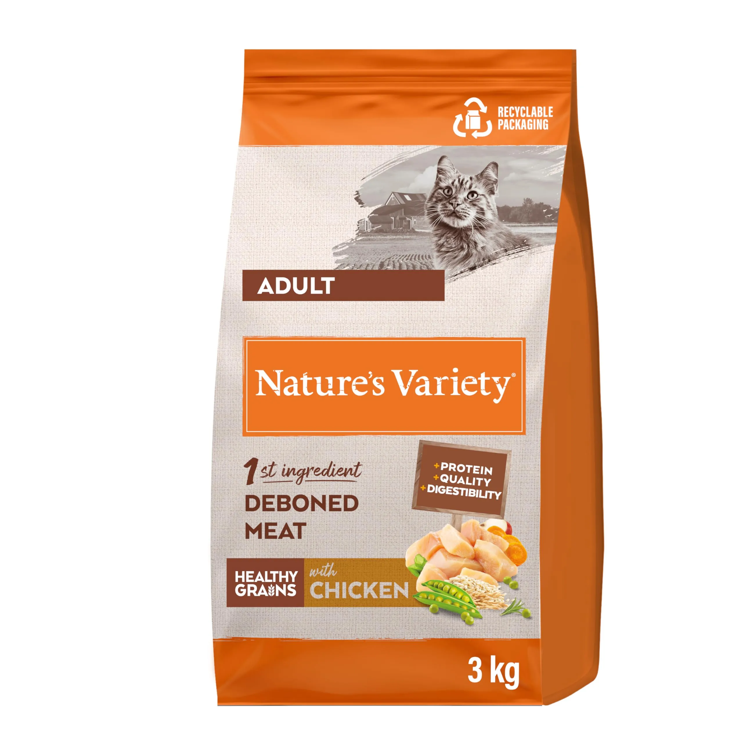 Nature's Variety Original, Cibo per Gatti Adulti con Pollo Disossato 3 kg - immagine 1