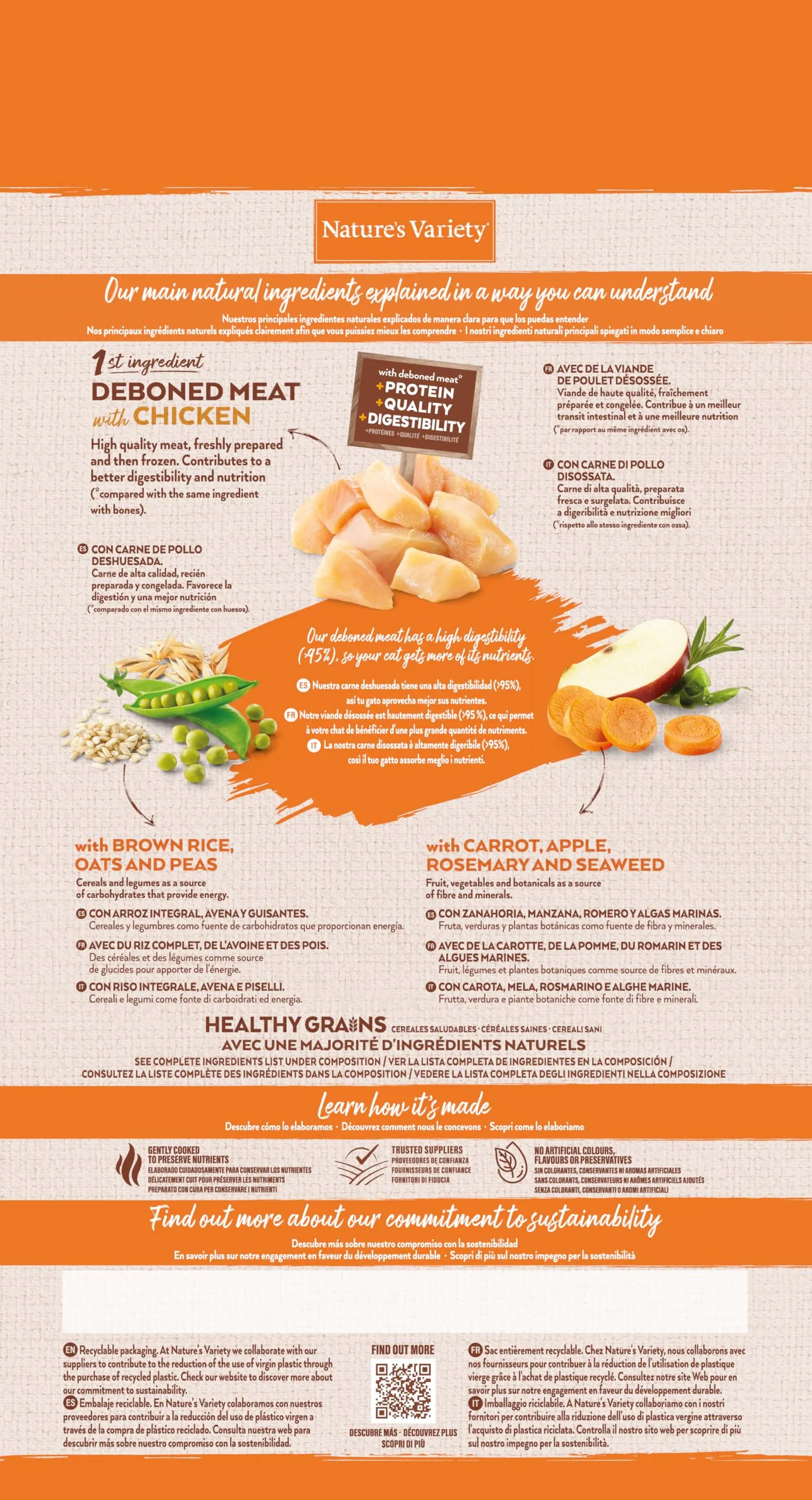 Nature's Variety Original, Cibo per Gatti con Pollo Fresco 1.25 kg - immagine 2