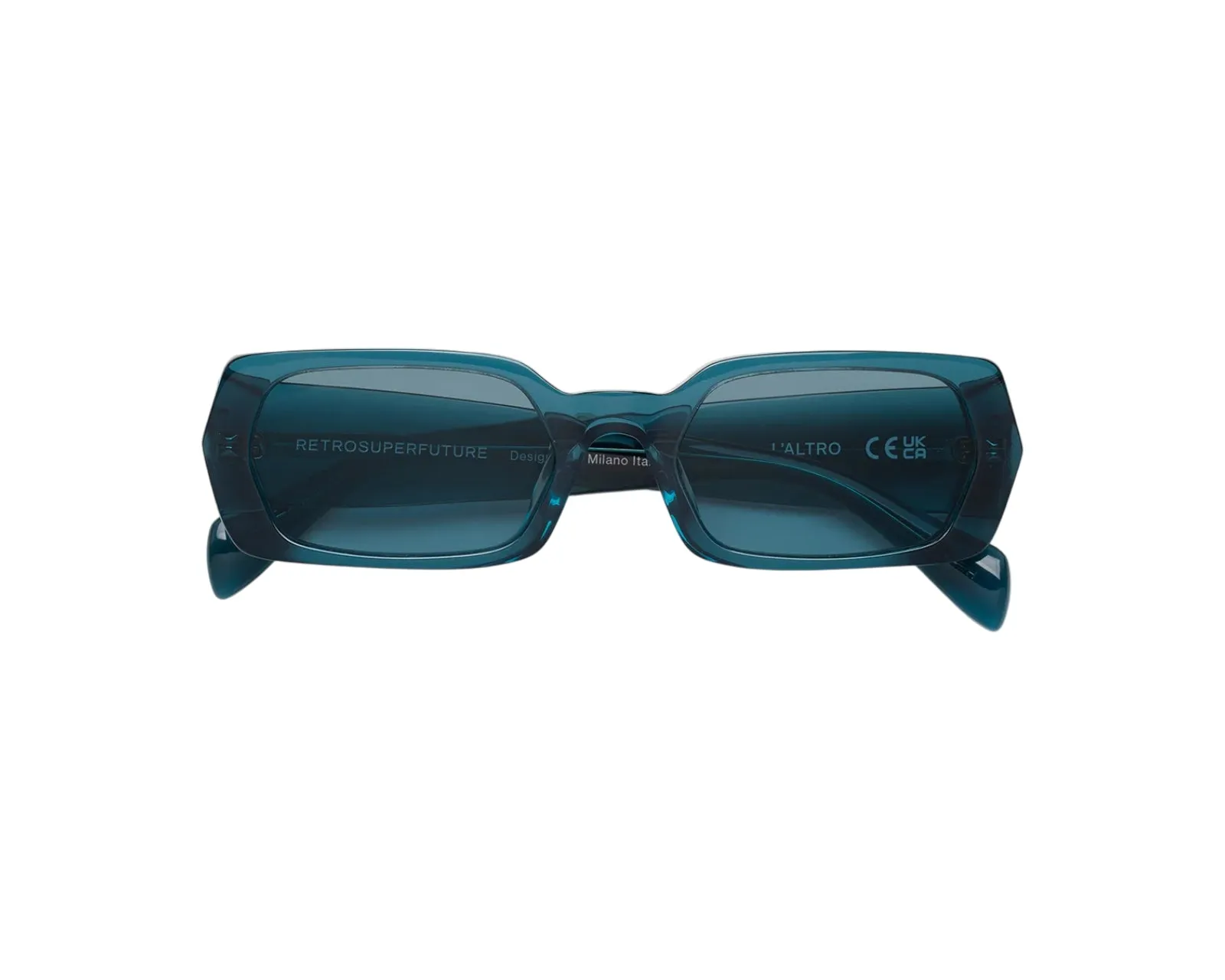 Retrosuperfuture VX3 L'ALTRO TEAL Occhiali da sole Acetato Blu Azzurro Squadrata Normale - immagine 2