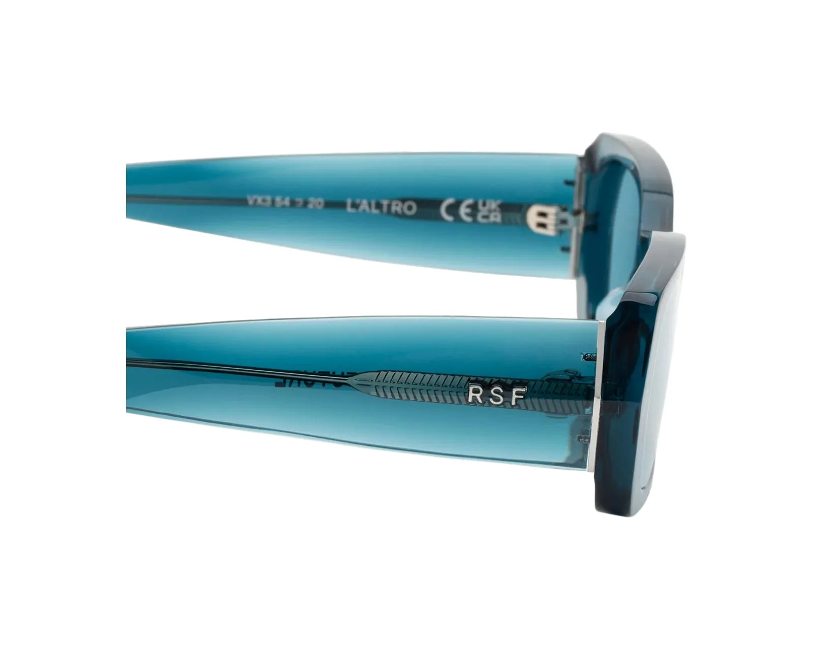 Retrosuperfuture VX3 L'ALTRO TEAL Occhiali da sole Acetato Blu Azzurro Squadrata Normale - immagine 3