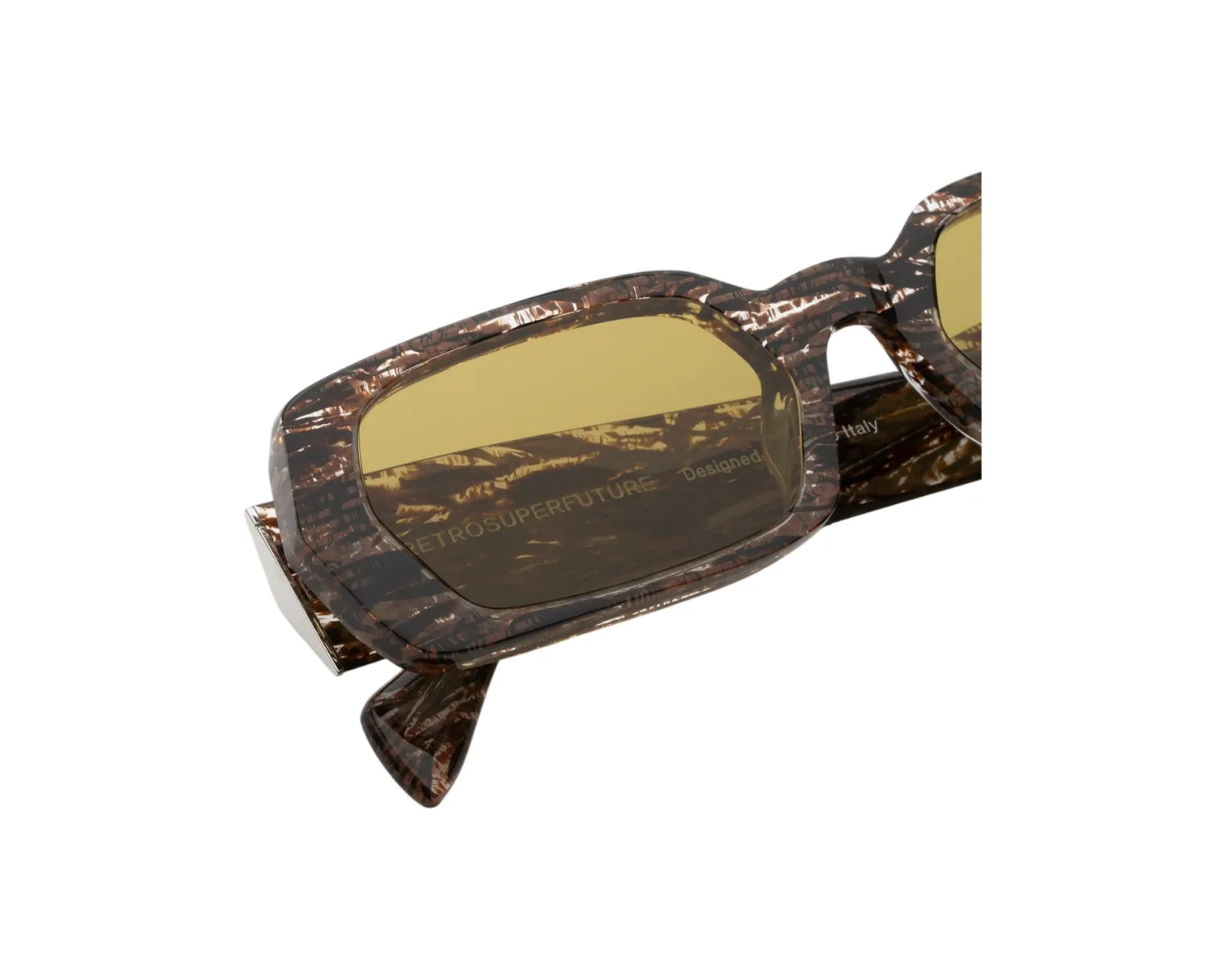 Retrosuperfuture JUE L'ALTRO STRAMBO Occhiali da sole Acetato Marrone Marrone Squadrata Normale - immagine 3