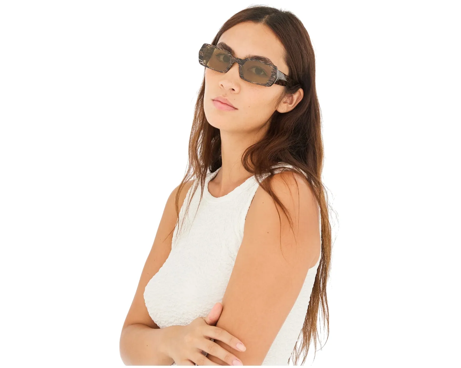 Retrosuperfuture JUE L'ALTRO STRAMBO Occhiali da sole Acetato Marrone Marrone Squadrata Normale - immagine 4