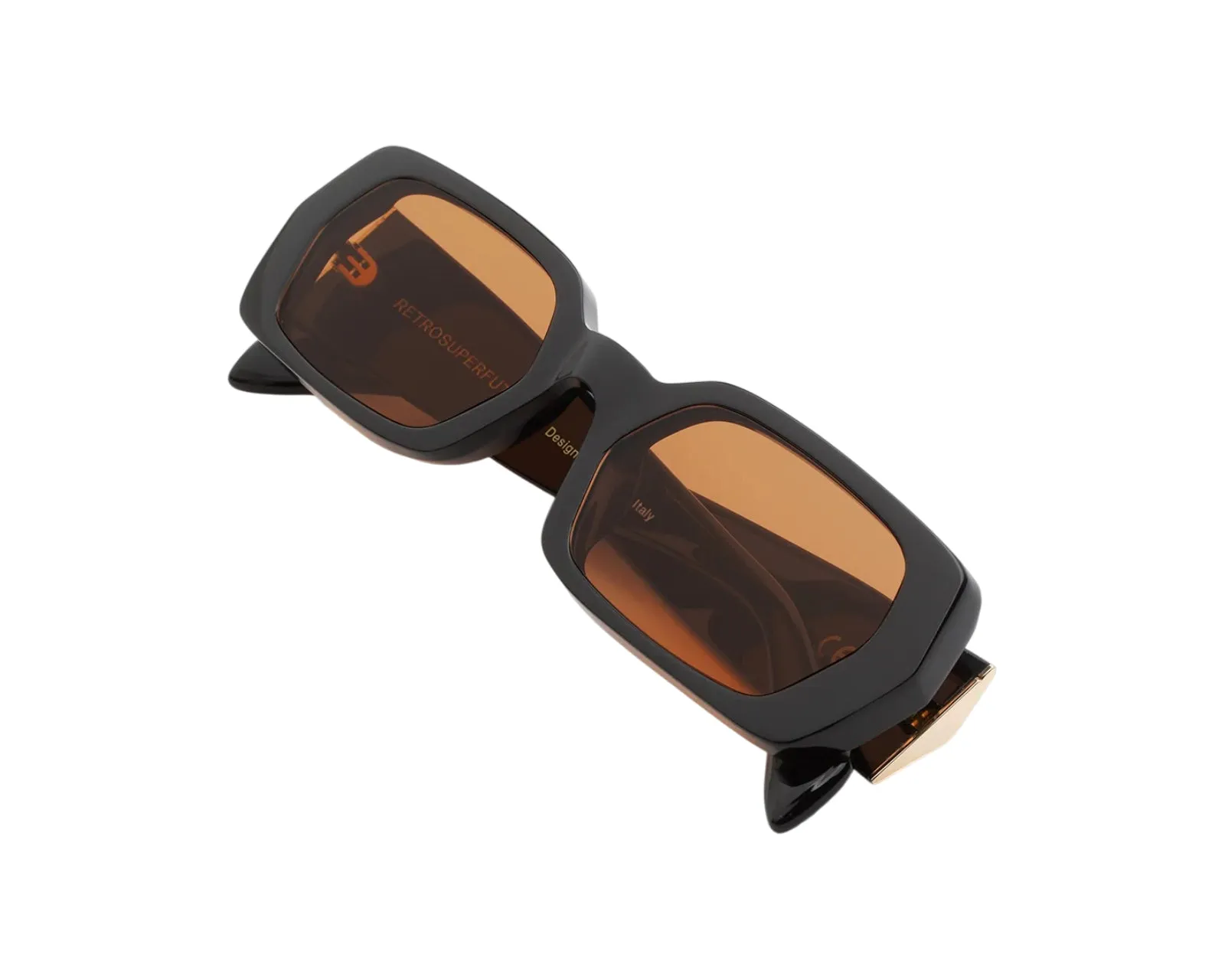 Retrosuperfuture EBQ L'ALTRO REFIND Occhiali da sole Acetato Nero Marrone Squadrata Normale - immagine 3