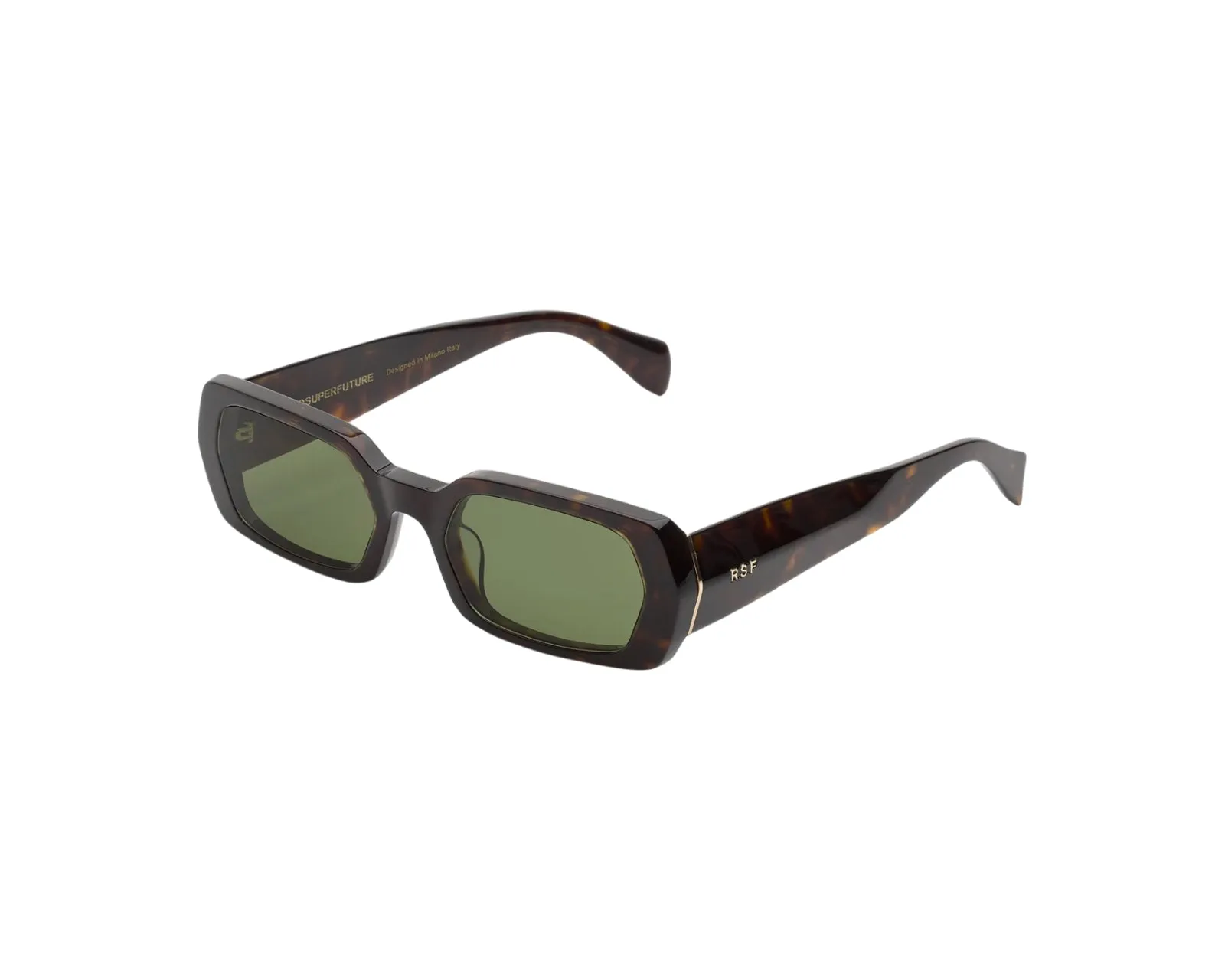 Retrosuperfuture ST6 L'ALTRO HAVANA Occhiali da sole Acetato Havana Verde Squadrata Normale - immagine 1