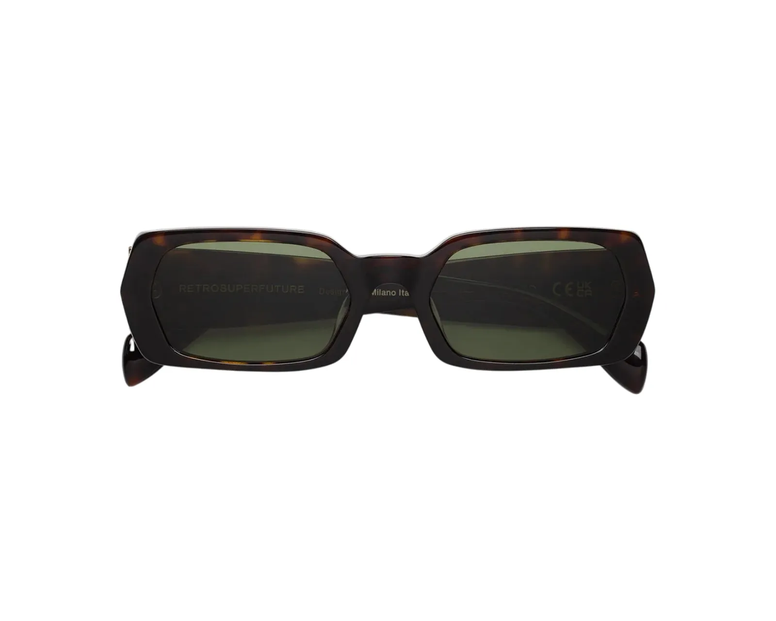 Retrosuperfuture ST6 L'ALTRO HAVANA Occhiali da sole Acetato Havana Verde Squadrata Normale - immagine 2