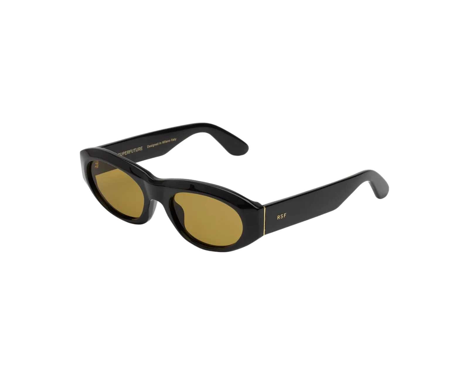 Retrosuperfuture QRV CINEMA VINTAGE BROWN Occhiali da sole Acetato Nero Marrone Geometrica Normale - immagine 1