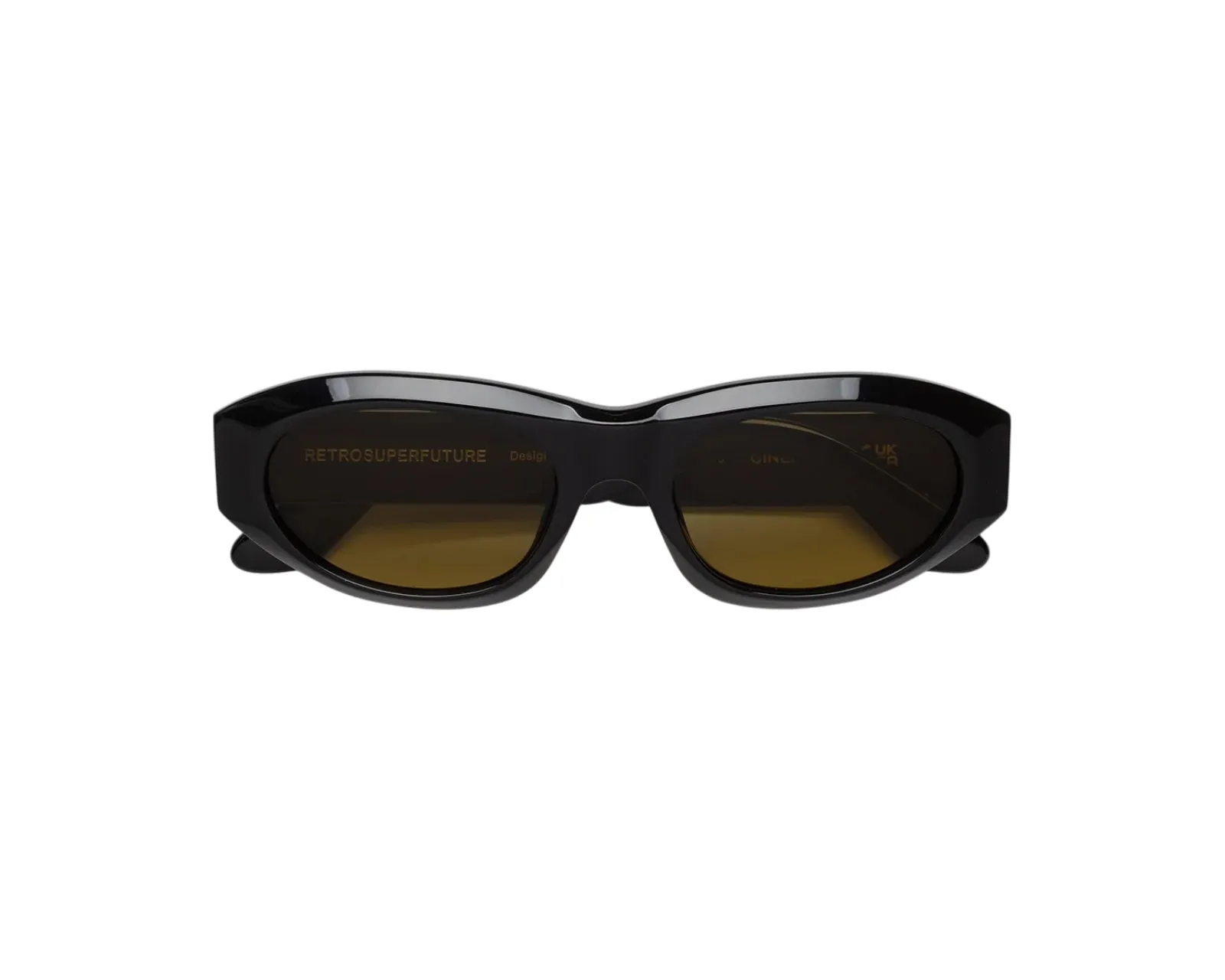Retrosuperfuture QRV CINEMA VINTAGE BROWN Occhiali da sole Acetato Nero Marrone Geometrica Normale - immagine 2