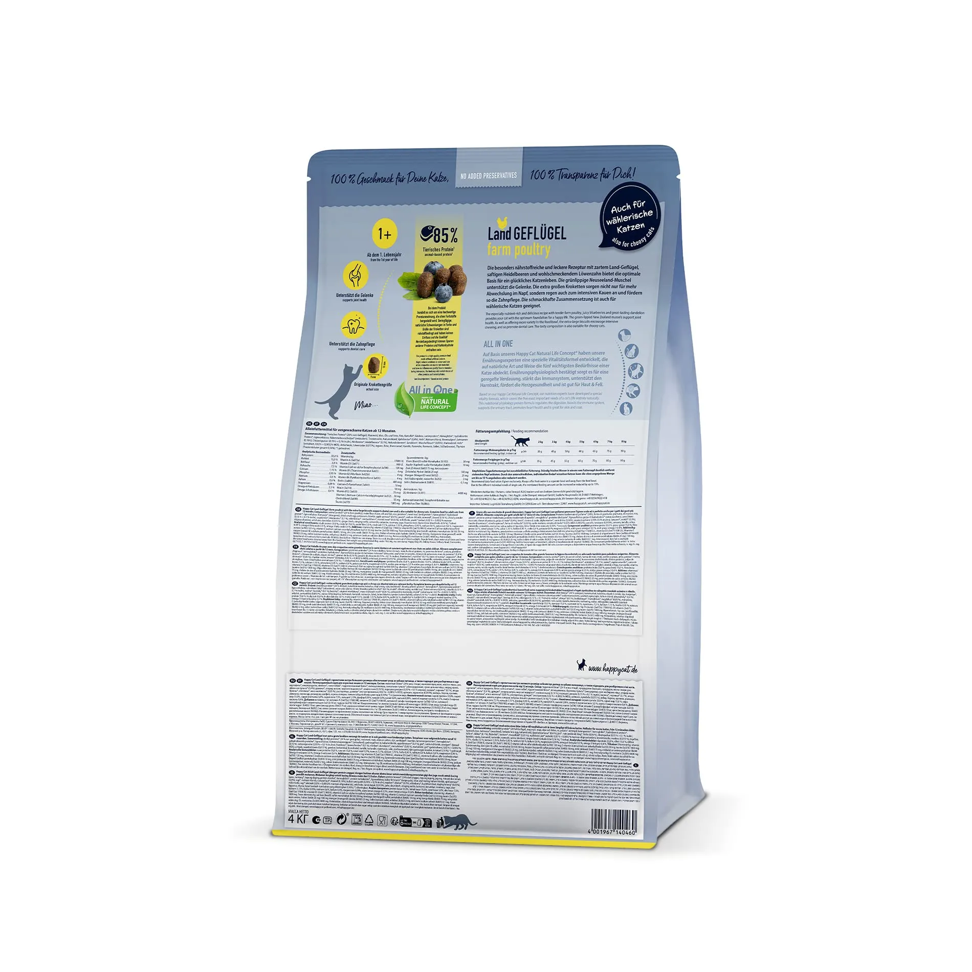 Happy Cat 70569 – Culinary Adult Land pollame – cibo secco per gatti adulti e sbornia – contenuto 1,3 kg - immagine 6