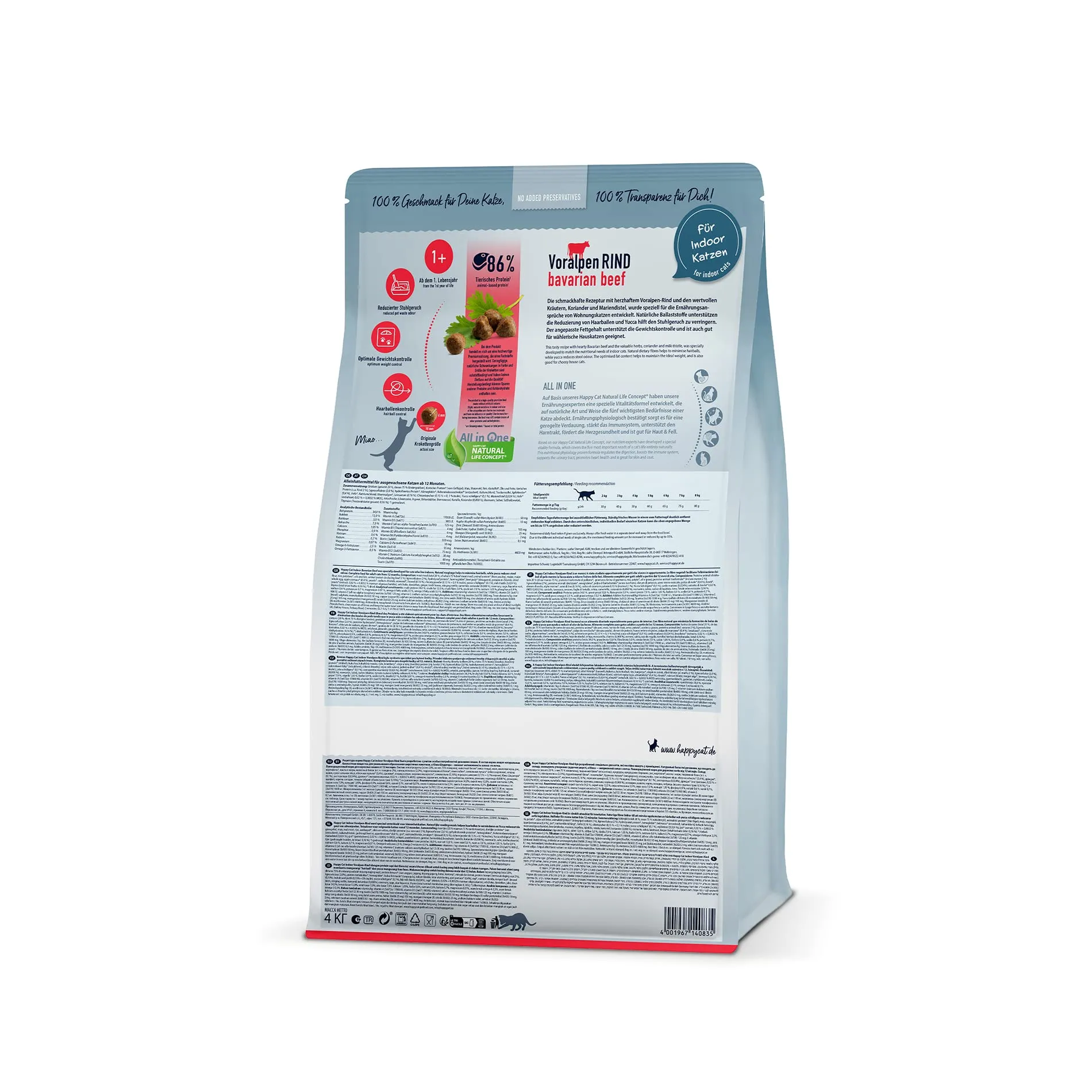 Happy Cat 70558 – Culinary Adult Voralpen bovino – cibo secco per gatti adulti e sbornia – contenuto 1,3 kg - immagine 5