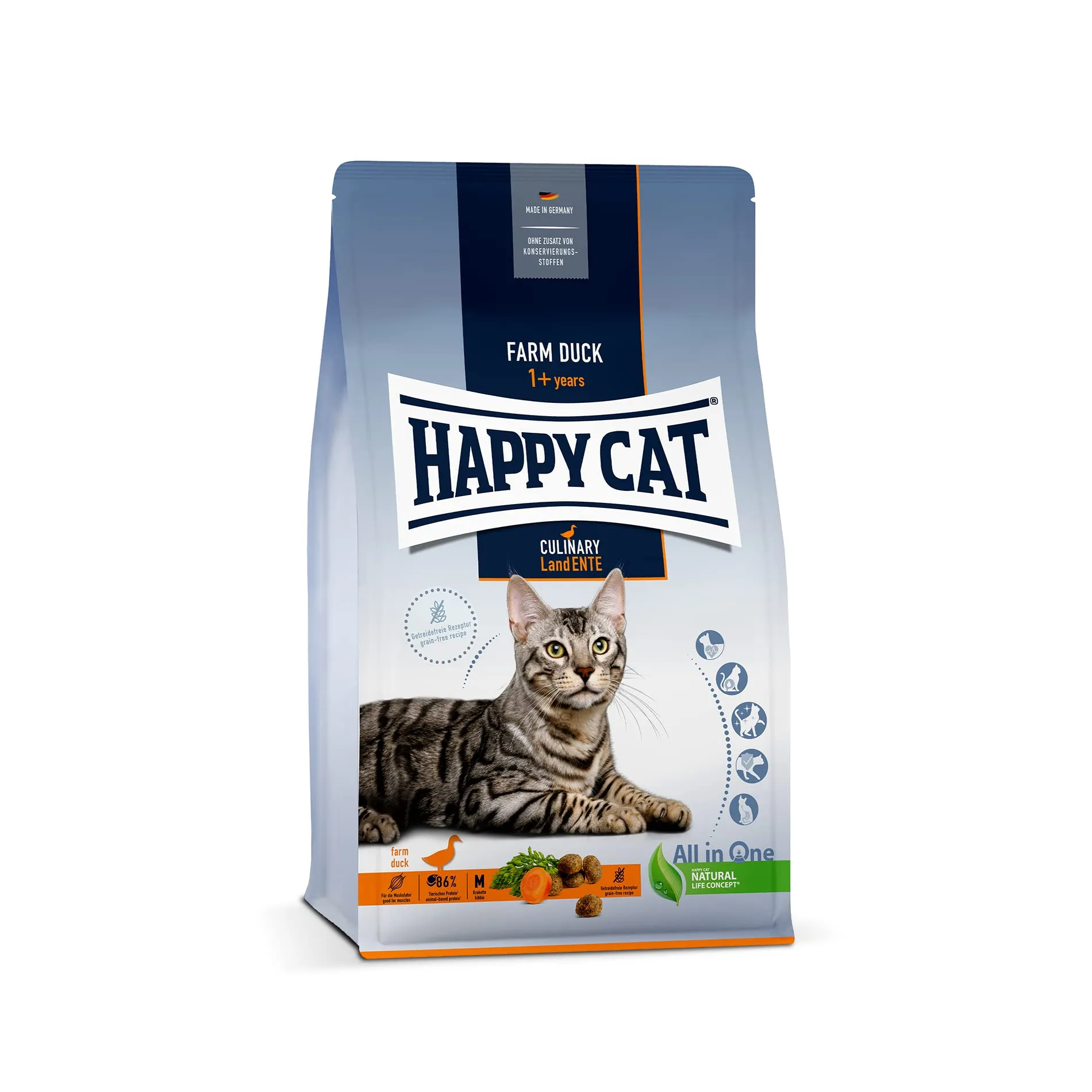 Happy Cat 70566 – Culinary Adult Land Anatra – cibo secco per gatti adulti e sbornia – contenuto 1,3 kg - immagine 1