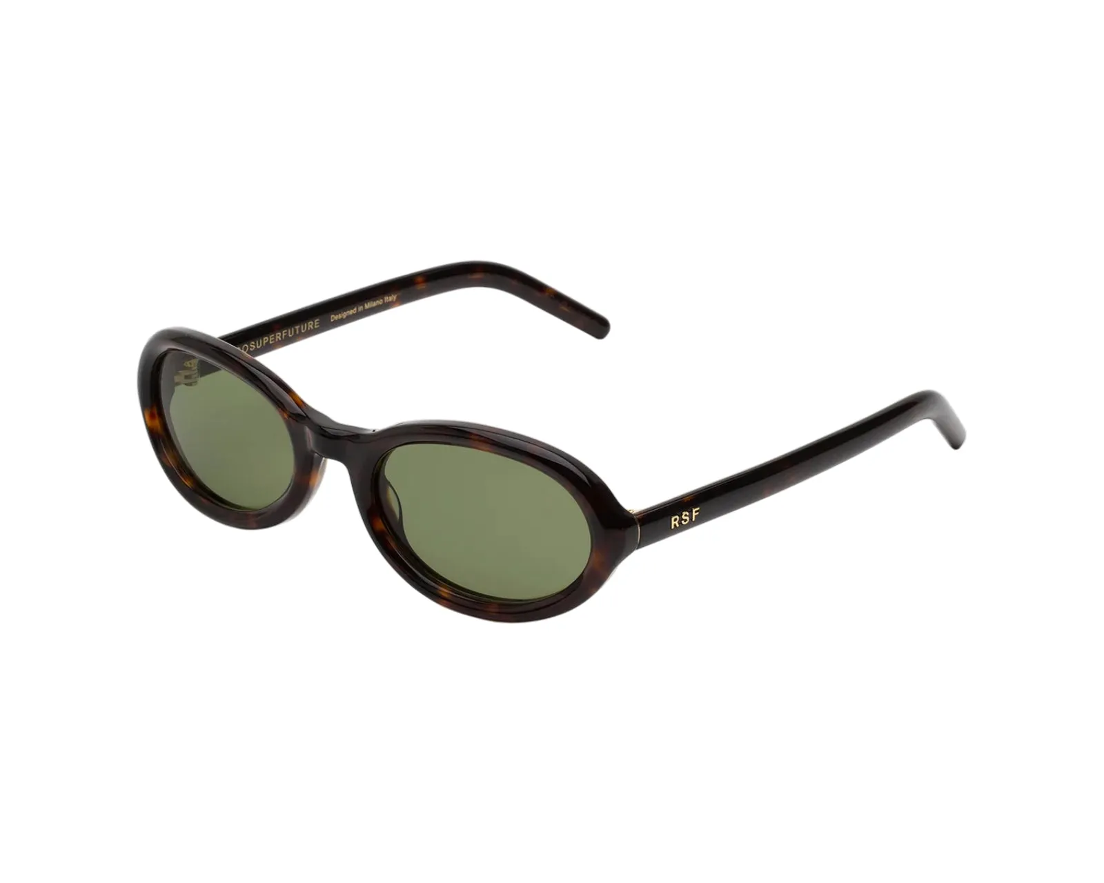 Retrosuperfuture 4OK CHERRY HAVANA Occhiali da sole Acetato Havana Verde Geometrica Normale - immagine 1